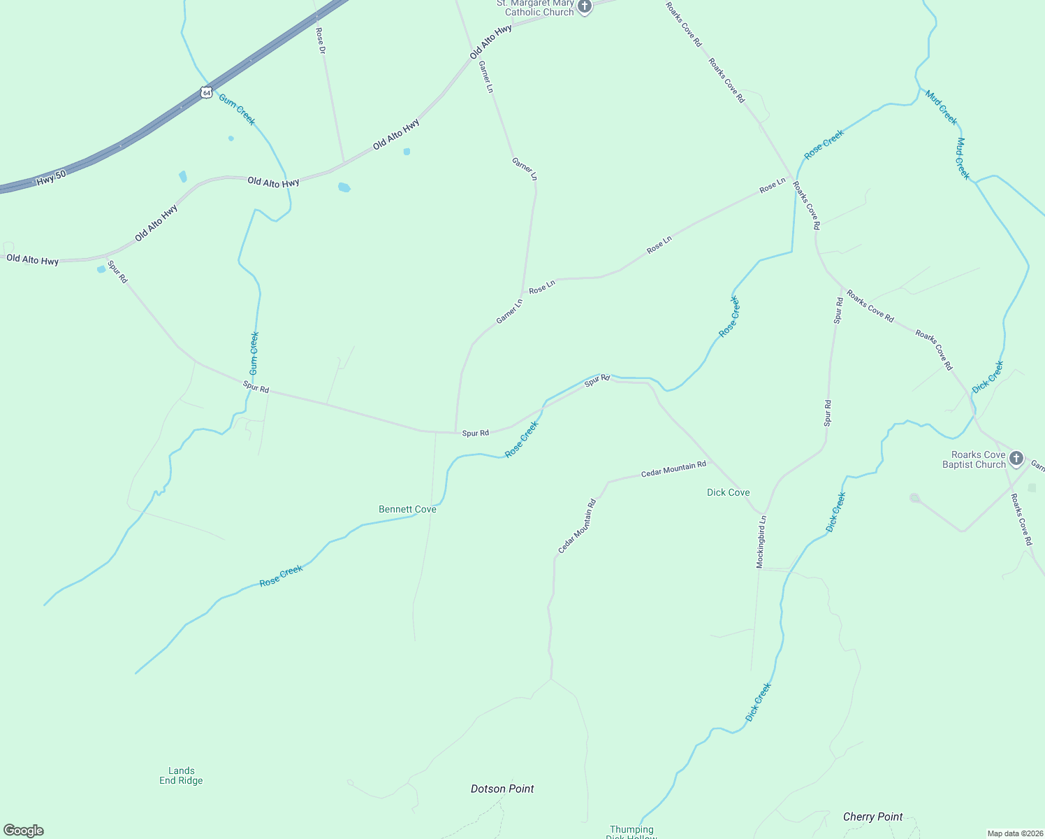 map of restaurants, bars, coffee shops, grocery stores, and more near 1659 Spur Road in Decherd