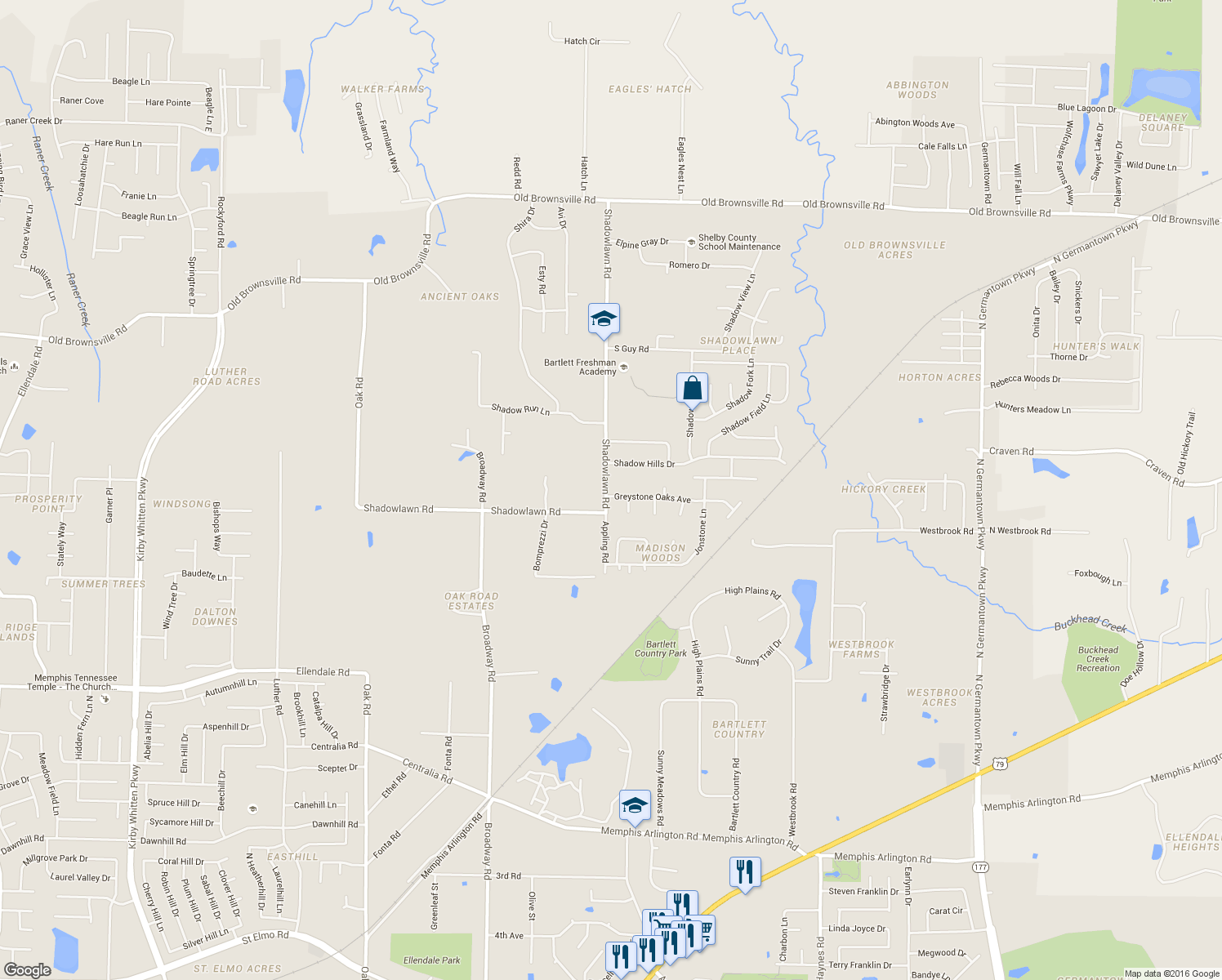 map of restaurants, bars, coffee shops, grocery stores, and more near 7508 Greystone Oaks Avenue in Arlington