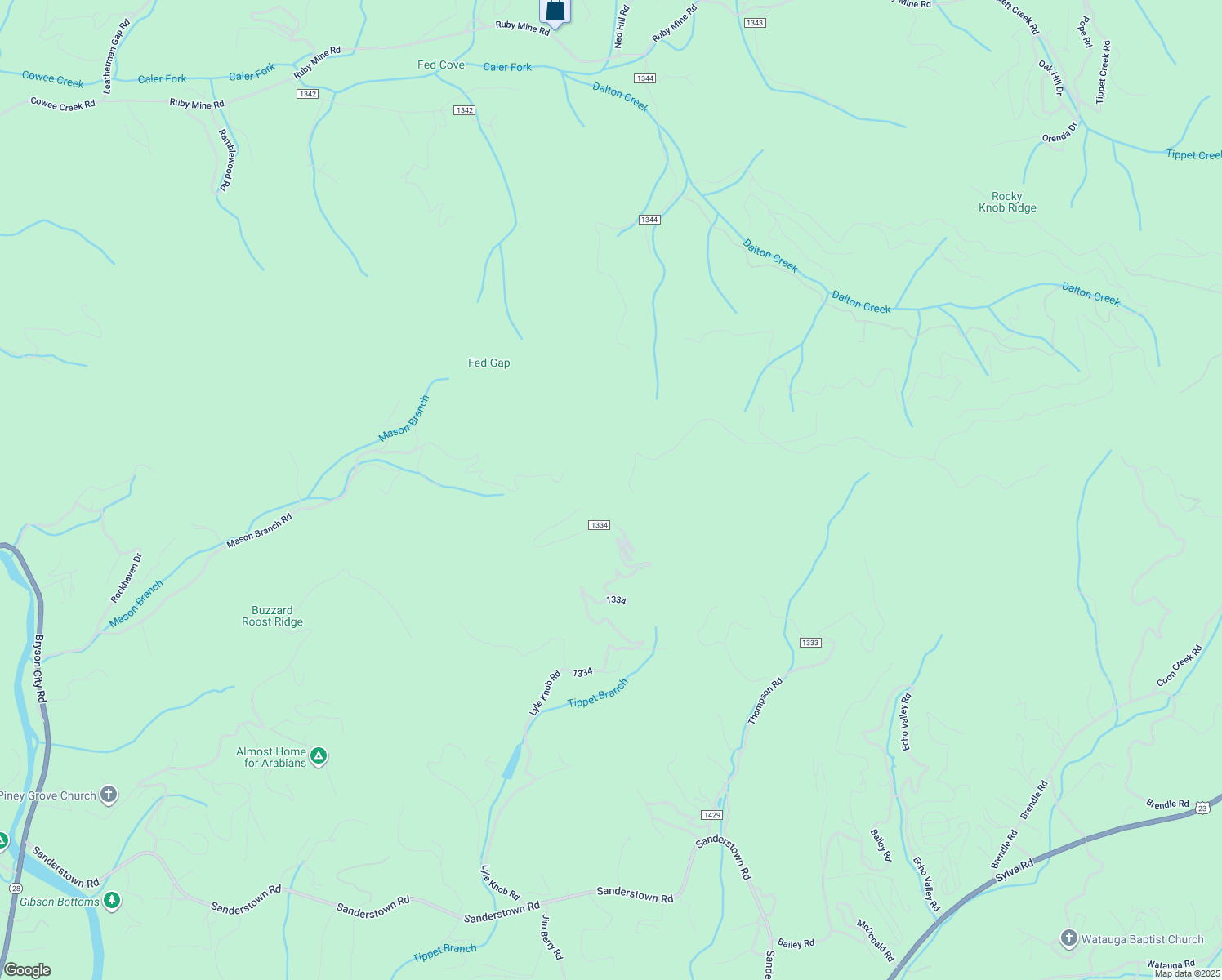 map of restaurants, bars, coffee shops, grocery stores, and more near Lyle Mountain Trail in Macon County