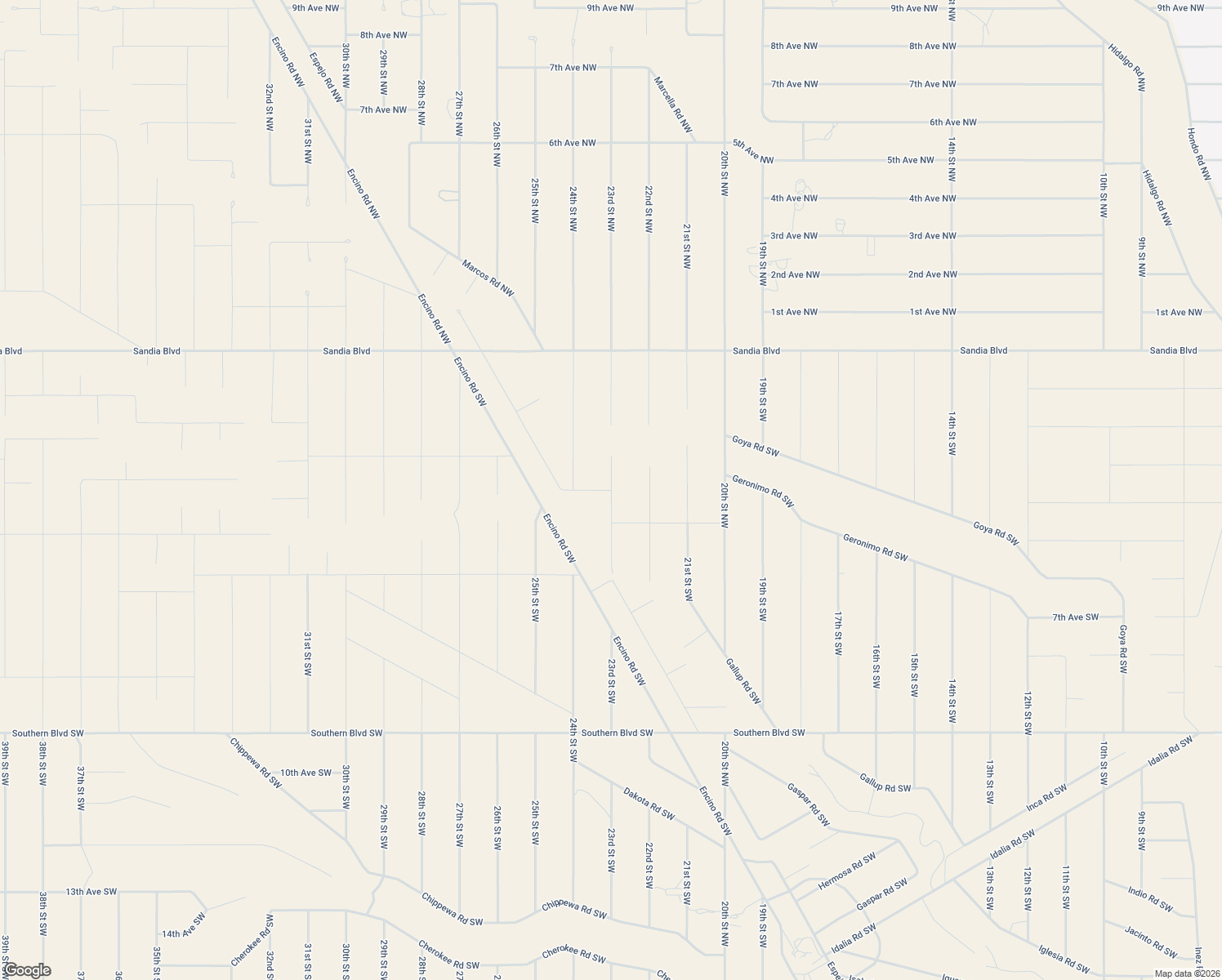 map of restaurants, bars, coffee shops, grocery stores, and more near 4th Avenue Southwest in Rio Rancho