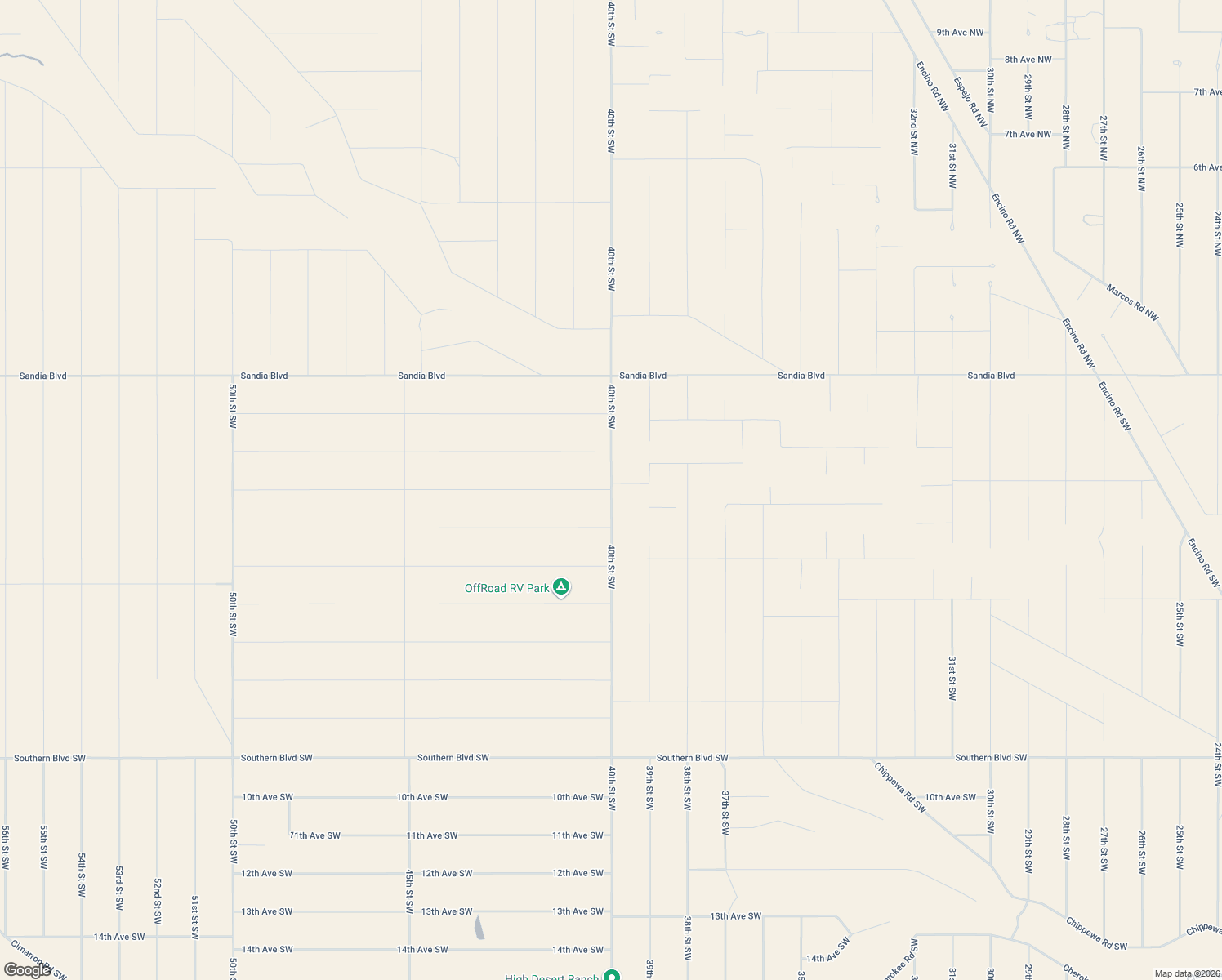 map of restaurants, bars, coffee shops, grocery stores, and more near 3rd Avenue Southwest in Rio Rancho