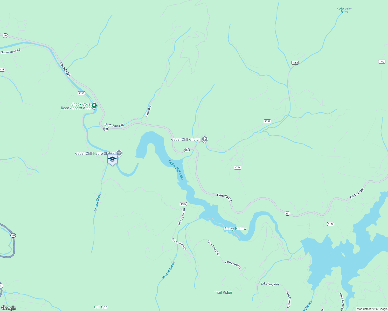 map of restaurants, bars, coffee shops, grocery stores, and more near 2502 Canada Road in Jackson