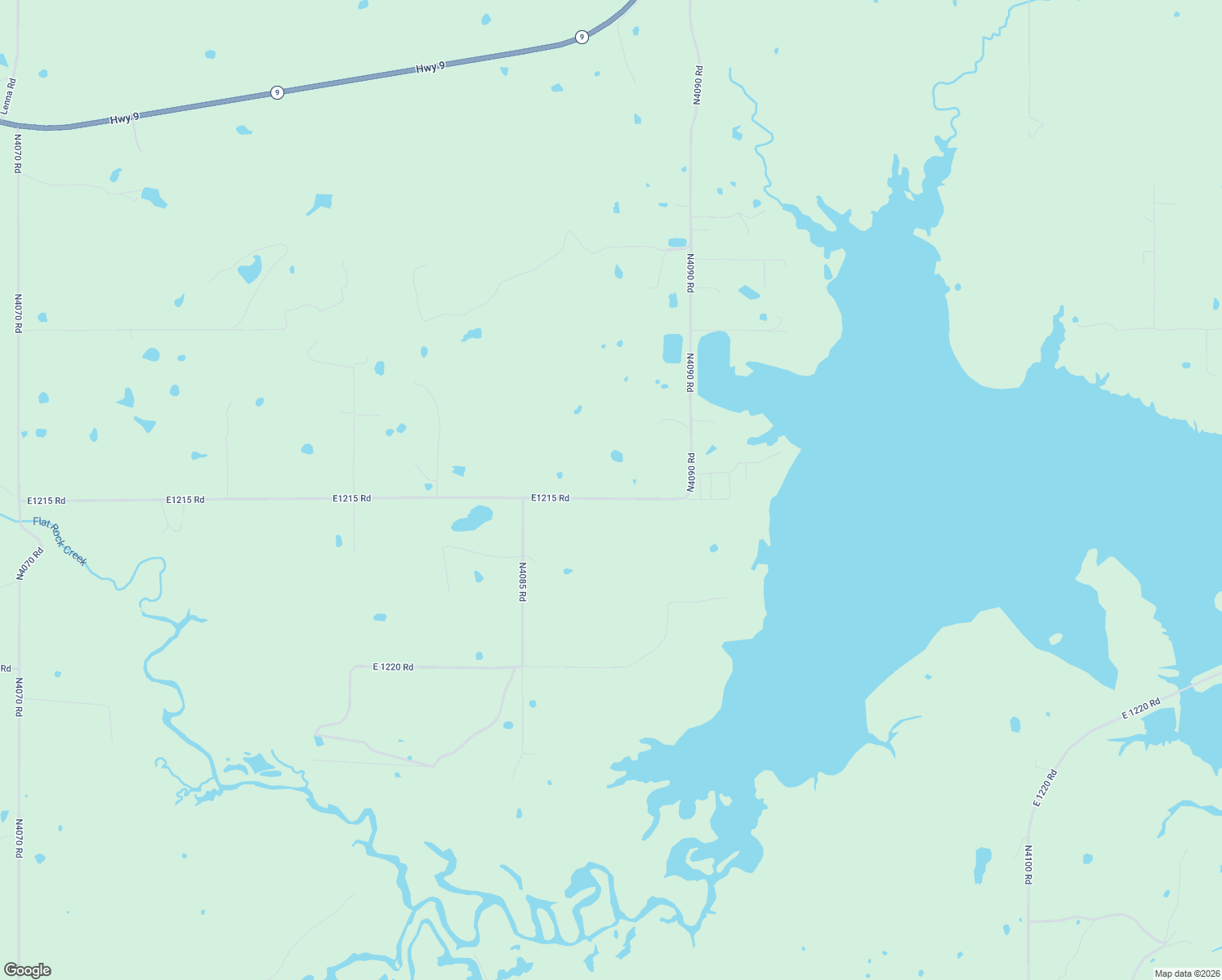 map of restaurants, bars, coffee shops, grocery stores, and more near 408777 E1215 Road in Eufaula