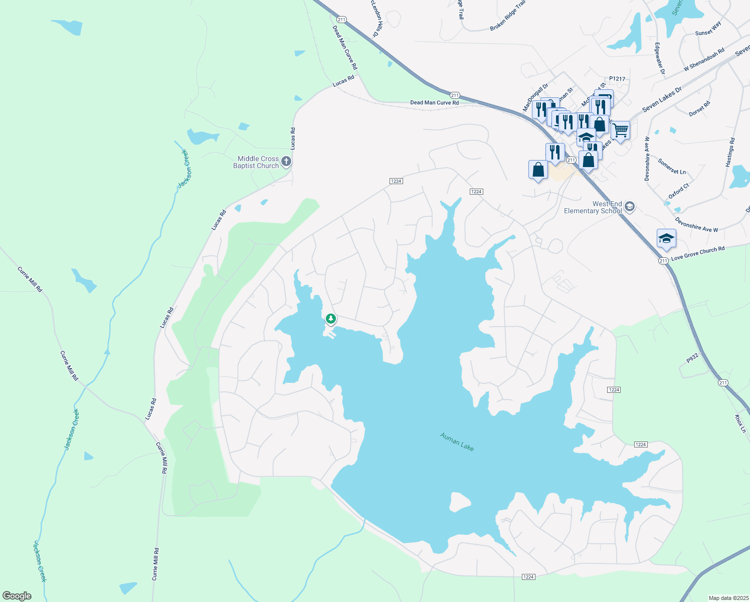 map of restaurants, bars, coffee shops, grocery stores, and more near 104 Spong Court in West End