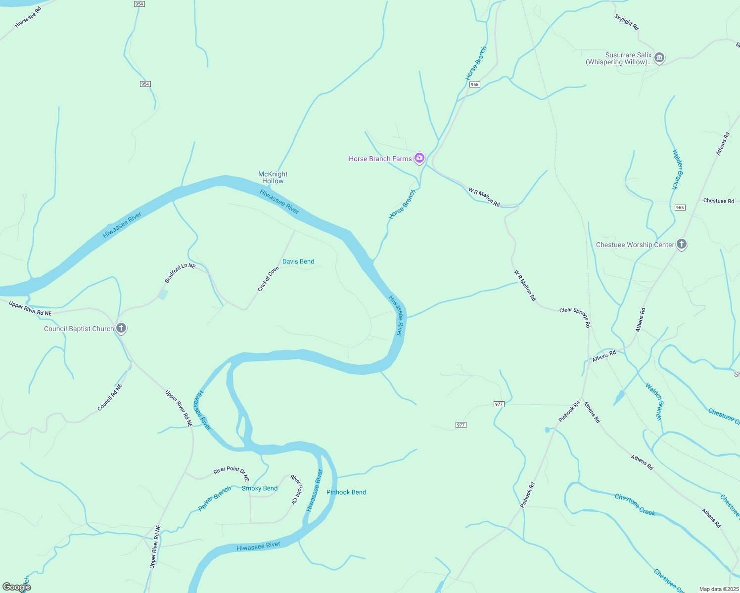 map of restaurants, bars, coffee shops, grocery stores, and more near 575 Riverbend Trail Northeast in Charleston