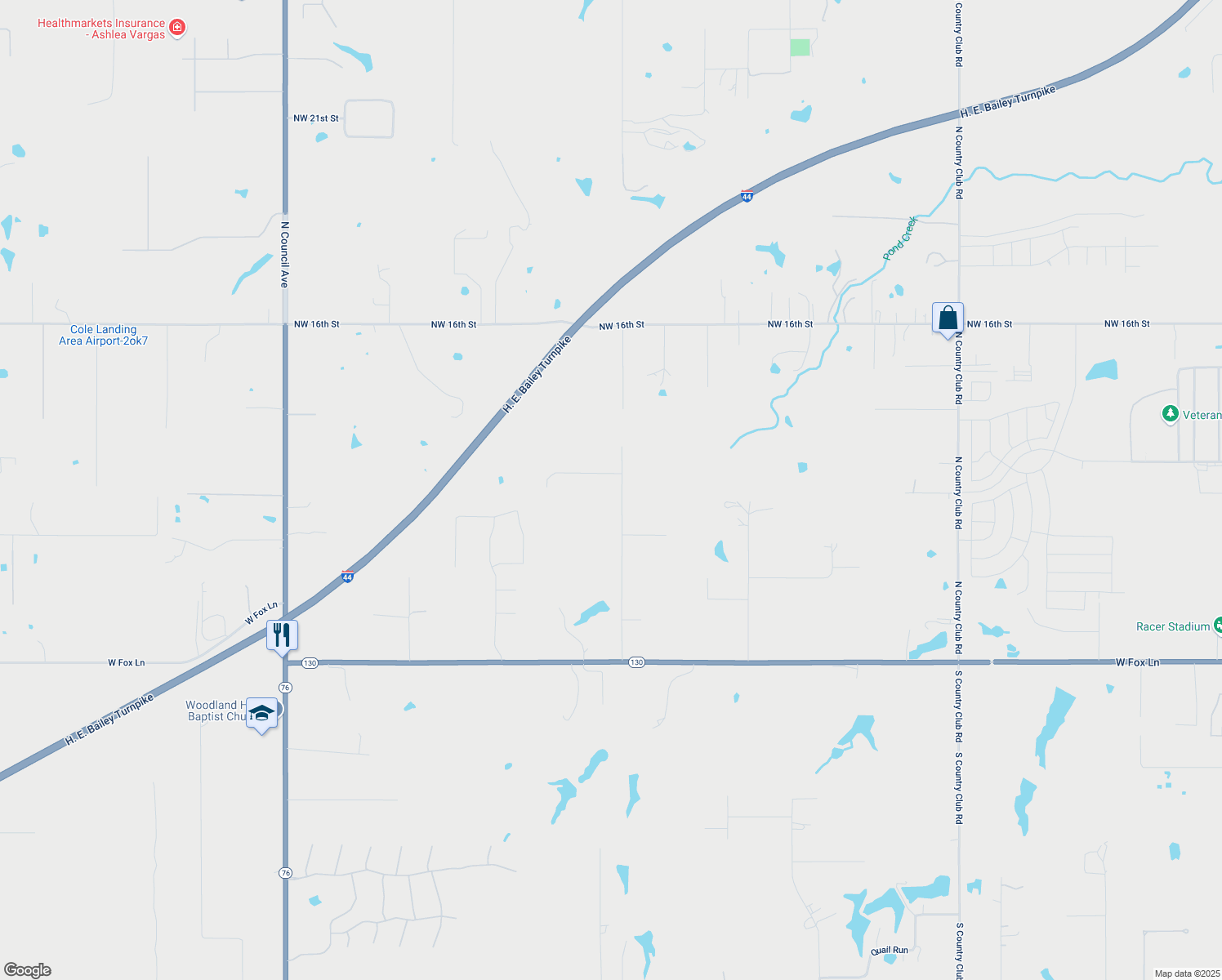 map of restaurants, bars, coffee shops, grocery stores, and more near 901 North Rockwell Avenue in Newcastle