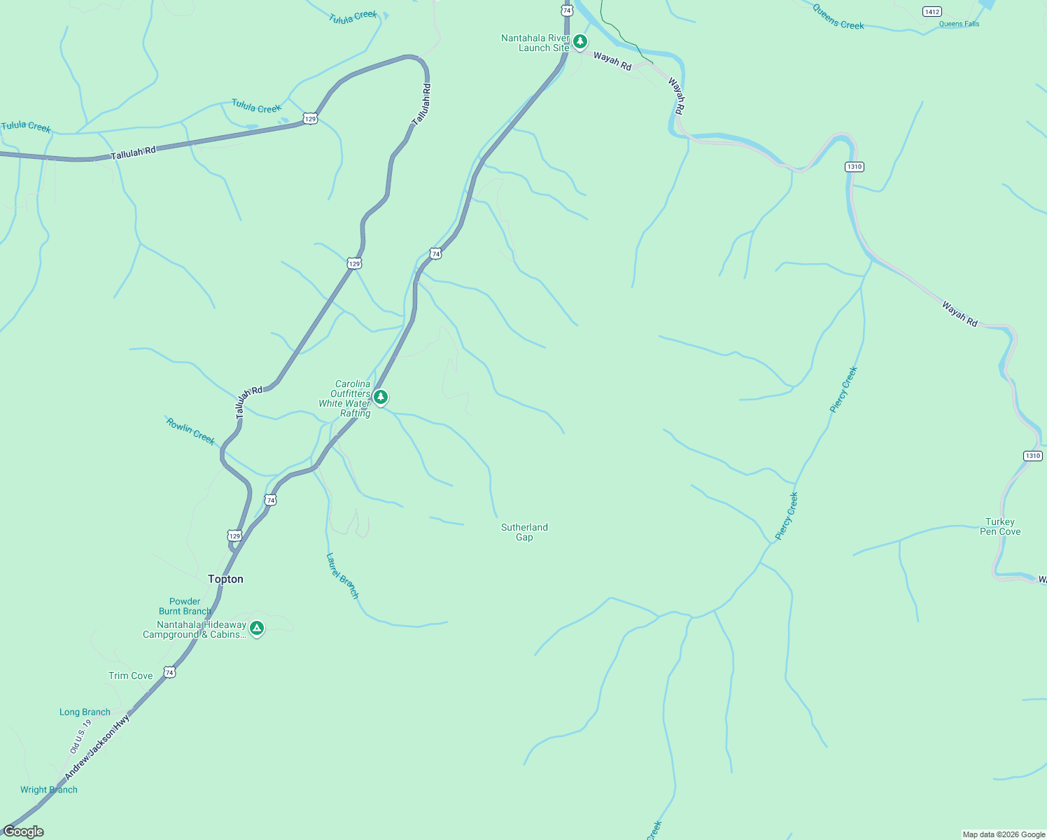 map of restaurants, bars, coffee shops, grocery stores, and more near 830 Noon Day Sun Ridge in Topton