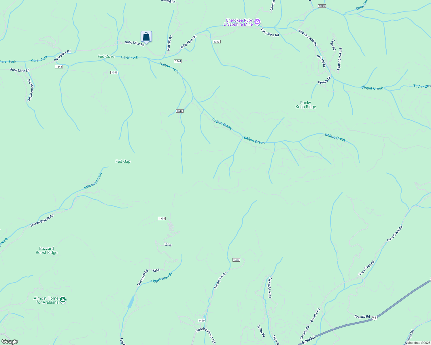 map of restaurants, bars, coffee shops, grocery stores, and more near Lyle Mountain Trail in Macon County