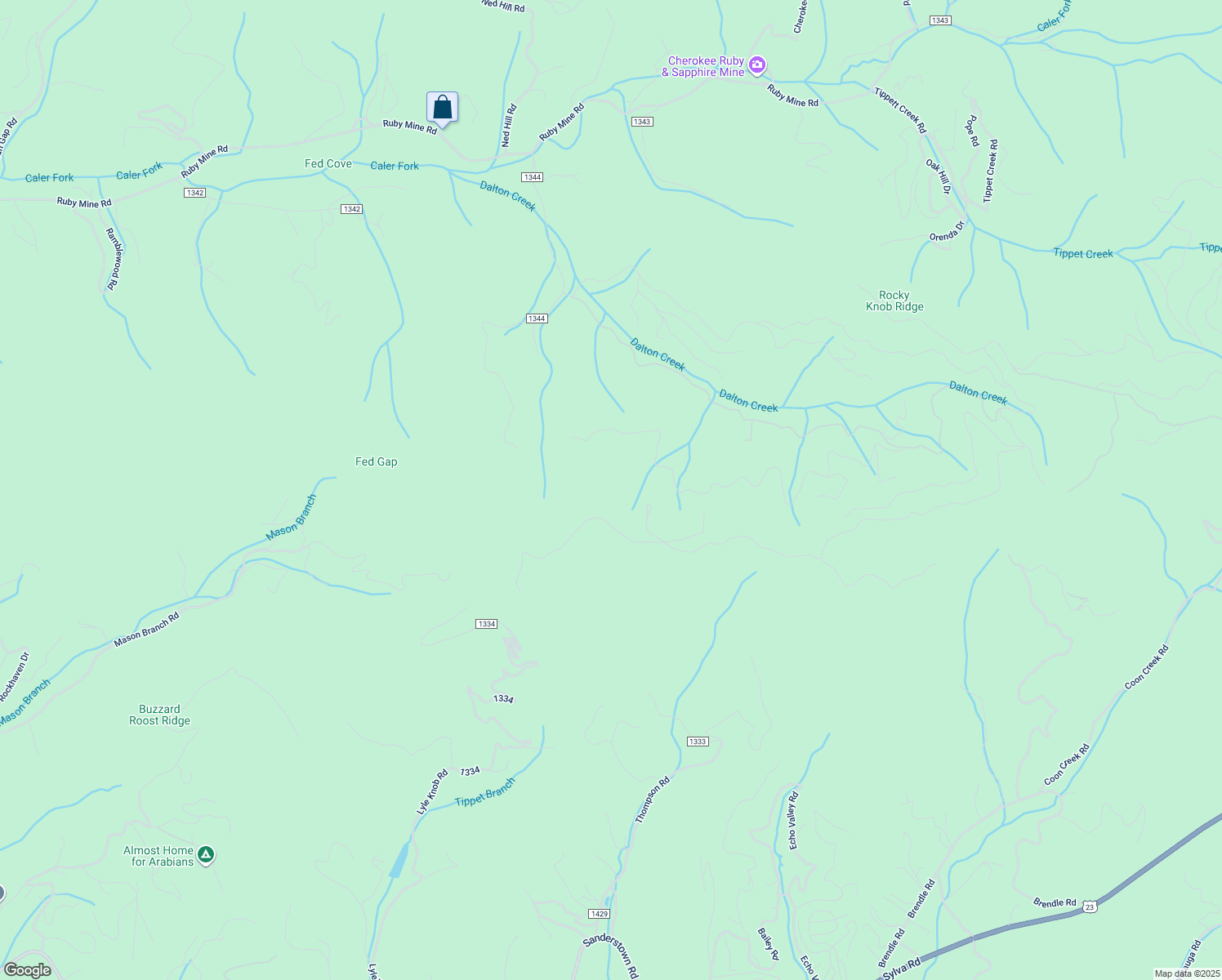 map of restaurants, bars, coffee shops, grocery stores, and more near Lyle Mountain Trail in Macon County