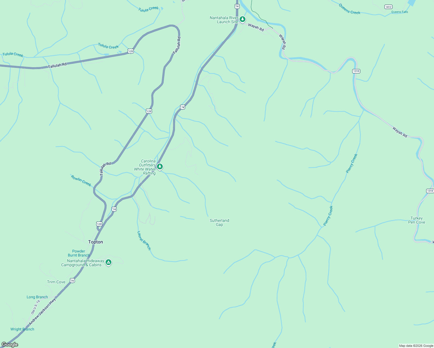map of restaurants, bars, coffee shops, grocery stores, and more near 830 Noon Day Sun Ridge in Topton