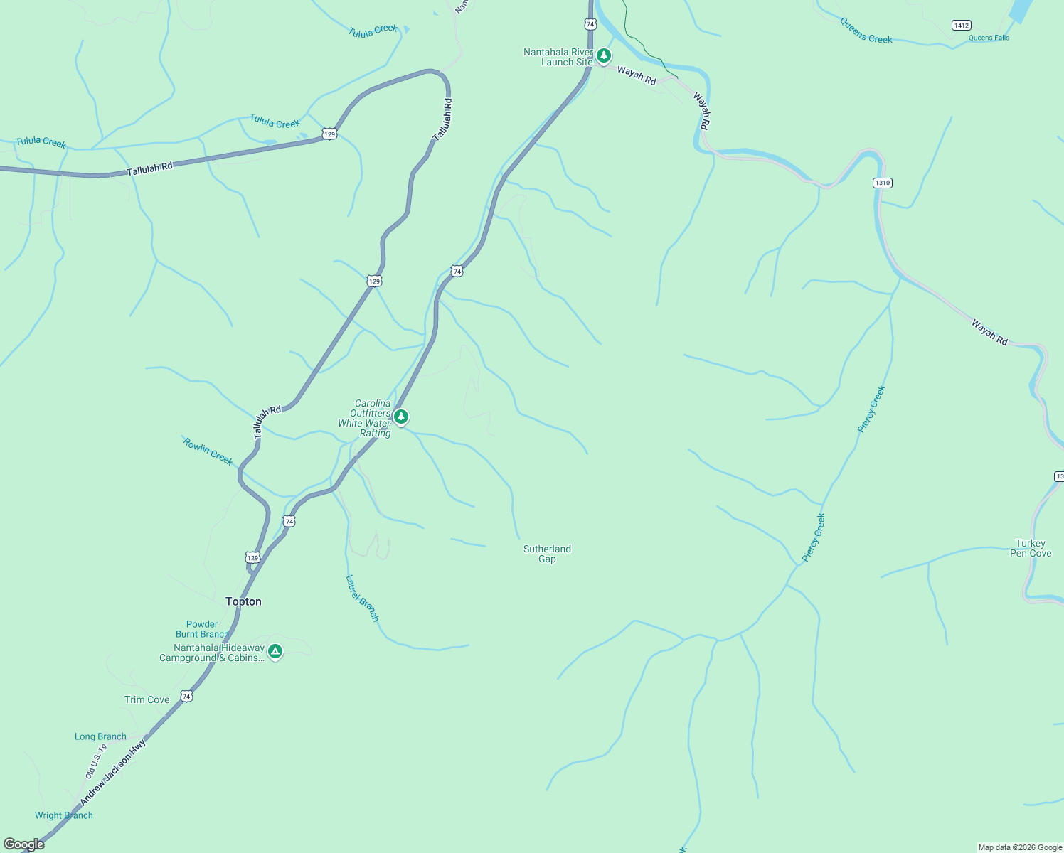 map of restaurants, bars, coffee shops, grocery stores, and more near 826 Noon Day Sun Ridge in Topton