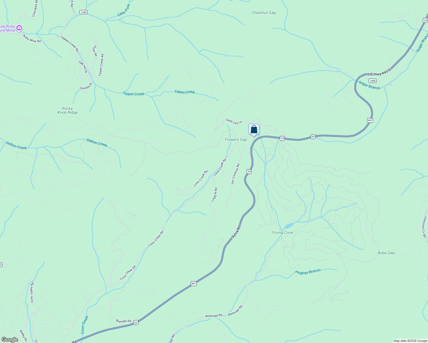 map of restaurants, bars, coffee shops, grocery stores, and more near 1780 Coon Creek Road in Franklin