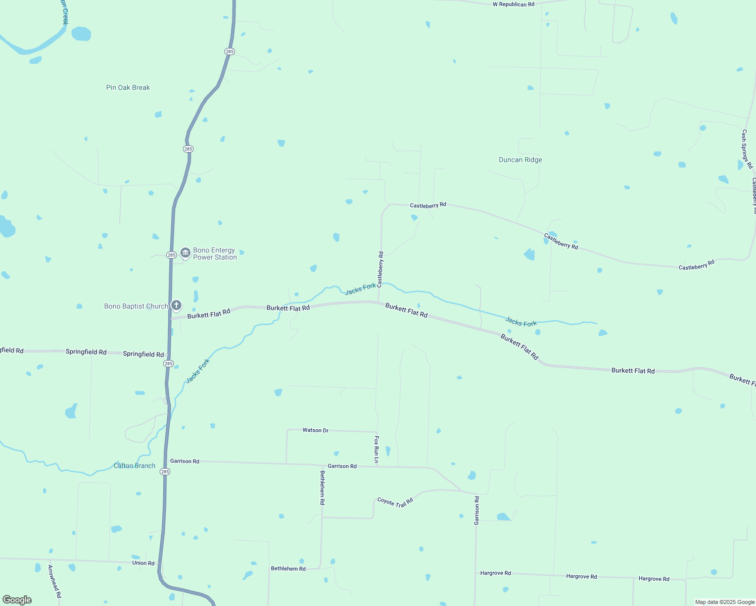 map of restaurants, bars, coffee shops, grocery stores, and more near 2 Castleberry Road in Greenbrier