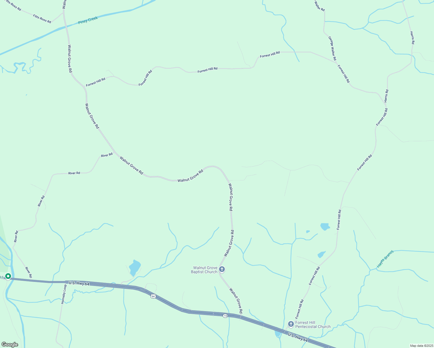 map of restaurants, bars, coffee shops, grocery stores, and more near 1305 Walnut Grove Road in Bolivar