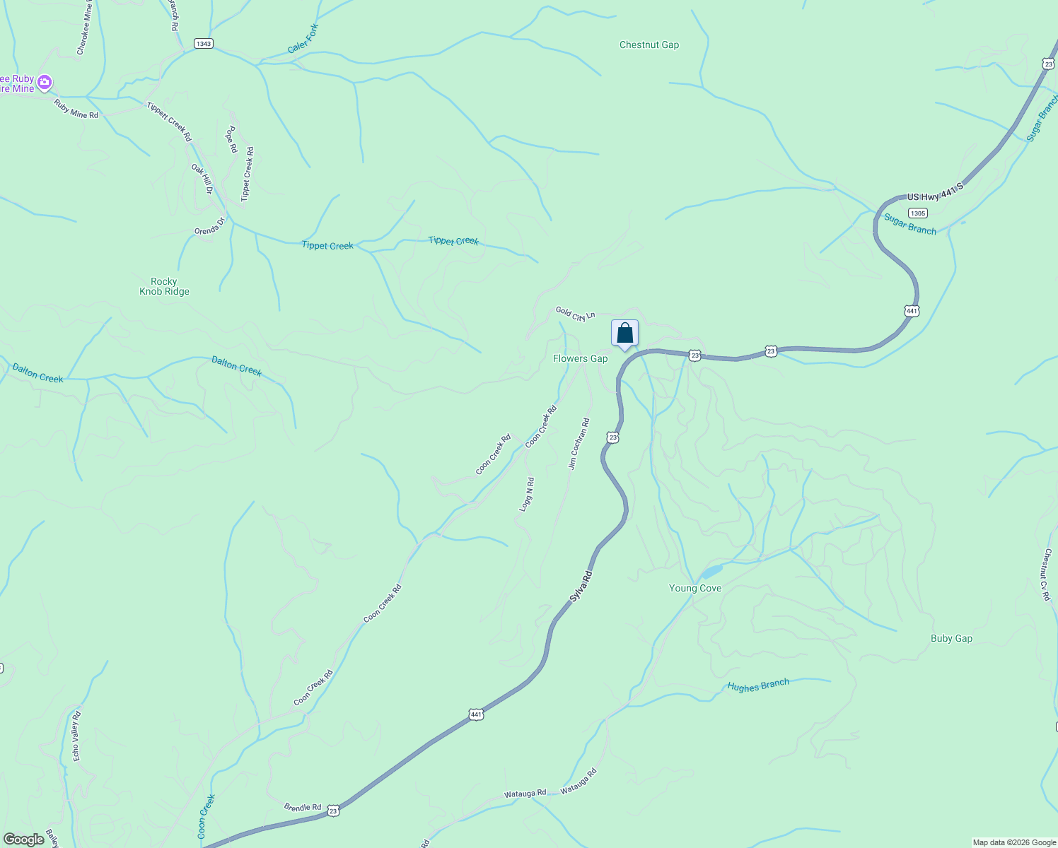 map of restaurants, bars, coffee shops, grocery stores, and more near 1780 Coon Creek Road in Franklin