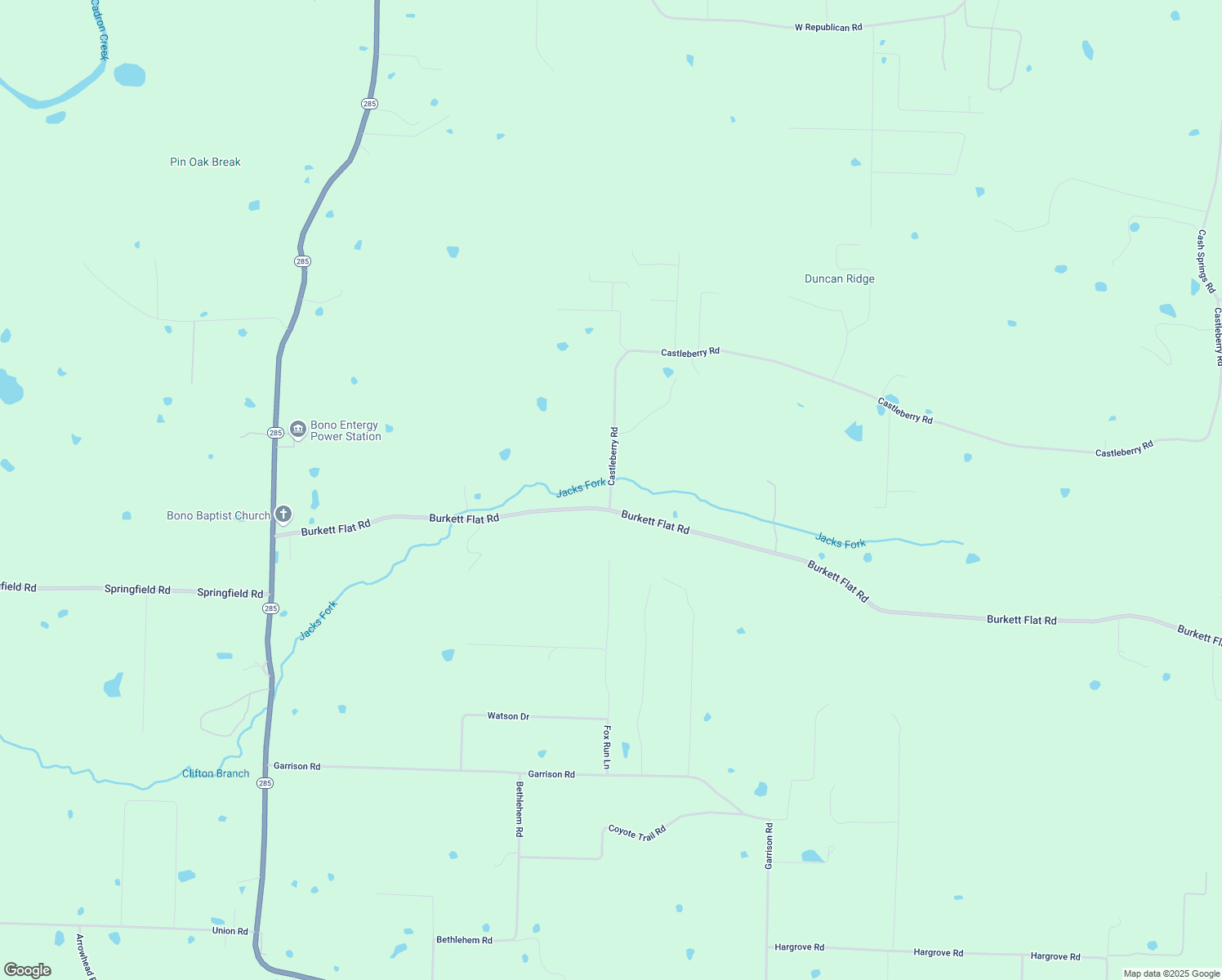 map of restaurants, bars, coffee shops, grocery stores, and more near 2 Castleberry Road in Greenbrier