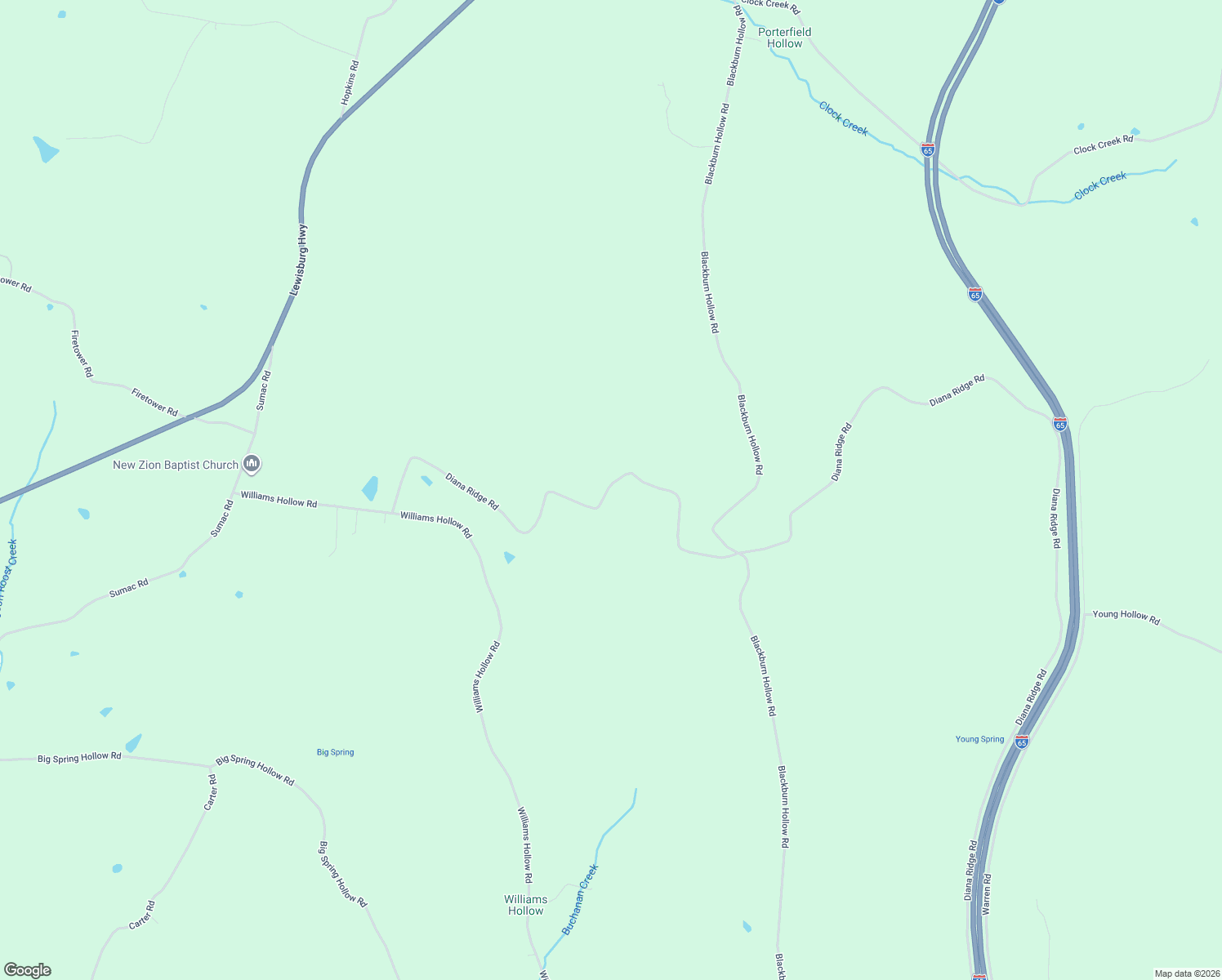 map of restaurants, bars, coffee shops, grocery stores, and more near 1100 Diana Ridge Road in Pulaski