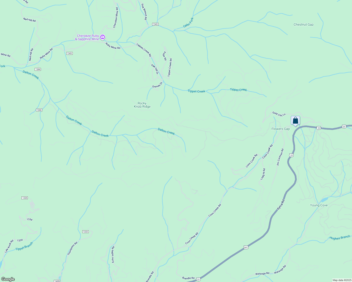 map of restaurants, bars, coffee shops, grocery stores, and more near Lyle Mountain Trail in Macon County
