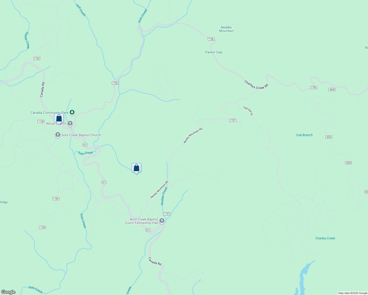 map of restaurants, bars, coffee shops, grocery stores, and more near 1006 Neddy Mountain Road in Tuckasegee