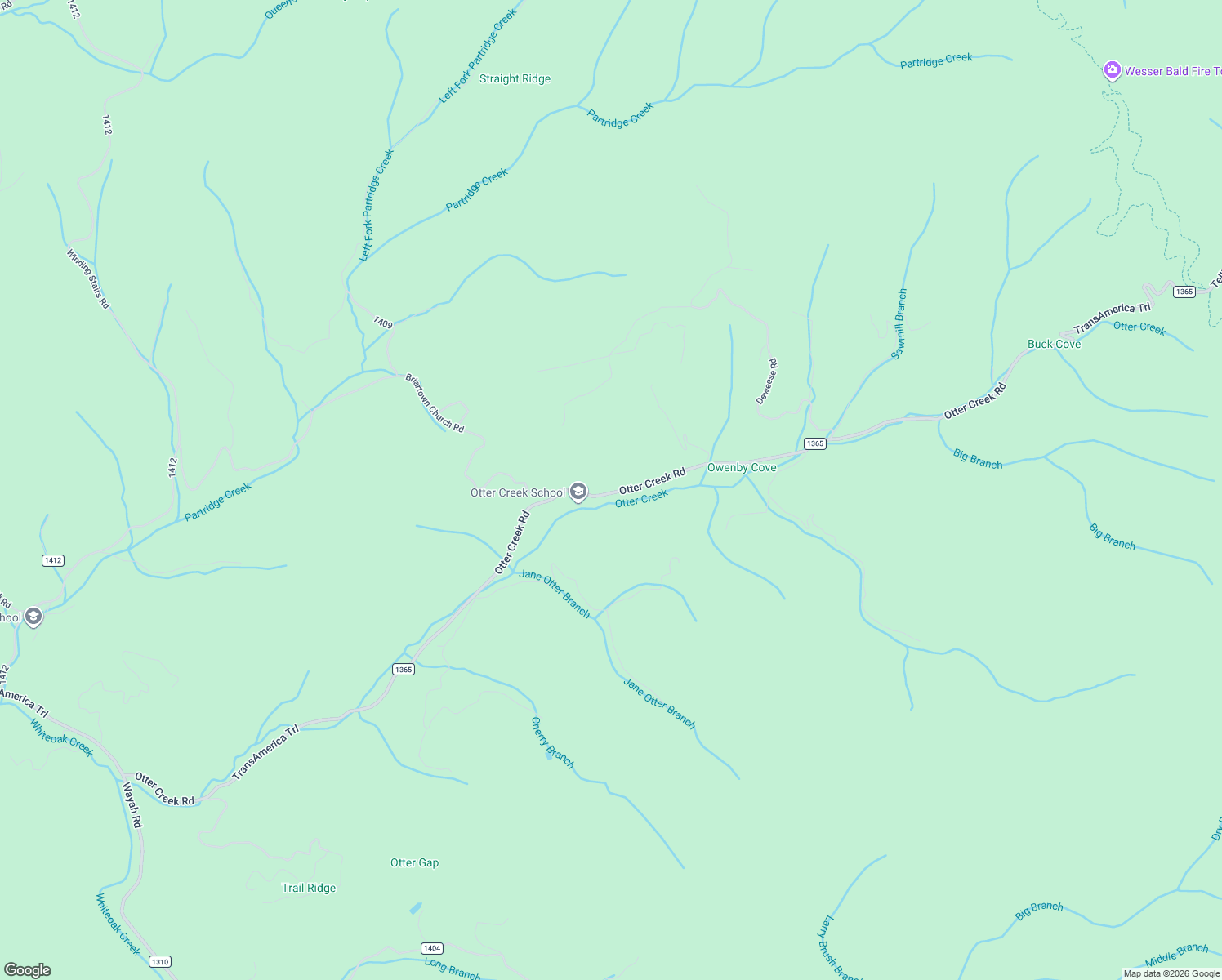 map of restaurants, bars, coffee shops, grocery stores, and more near 1914 Otter Creek Road in Topton