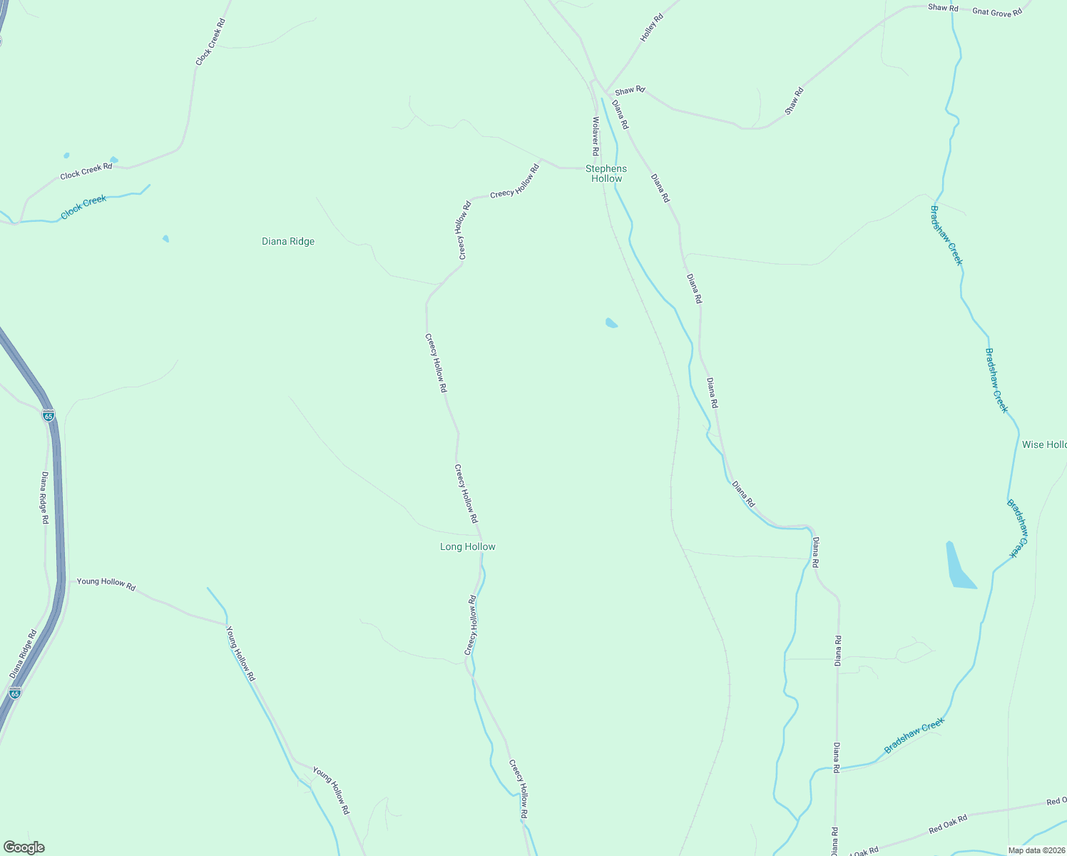 map of restaurants, bars, coffee shops, grocery stores, and more near 2031 Creecy Hollow Road in Pulaski
