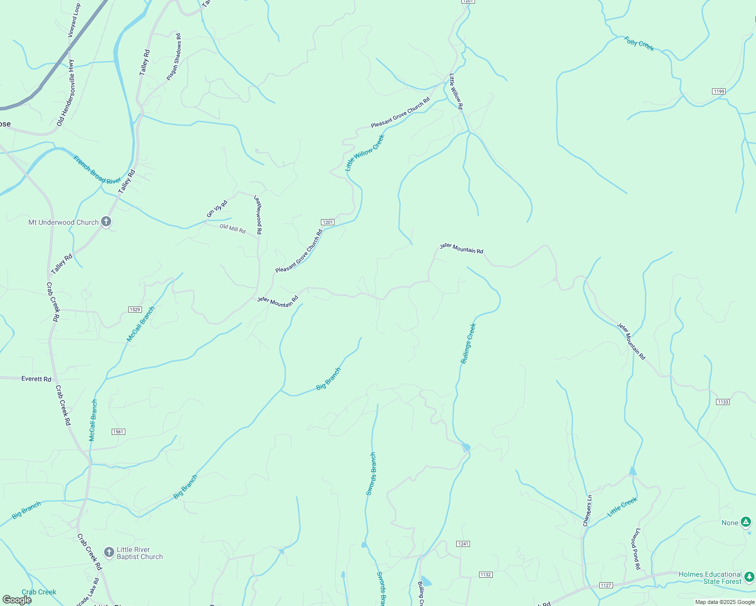 map of restaurants, bars, coffee shops, grocery stores, and more near 4985 Jeter Mountain Road in Hendersonville
