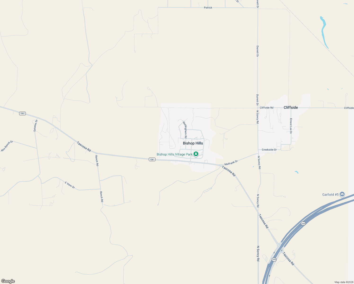 map of restaurants, bars, coffee shops, grocery stores, and more near 15 Lancaster Road in Amarillo