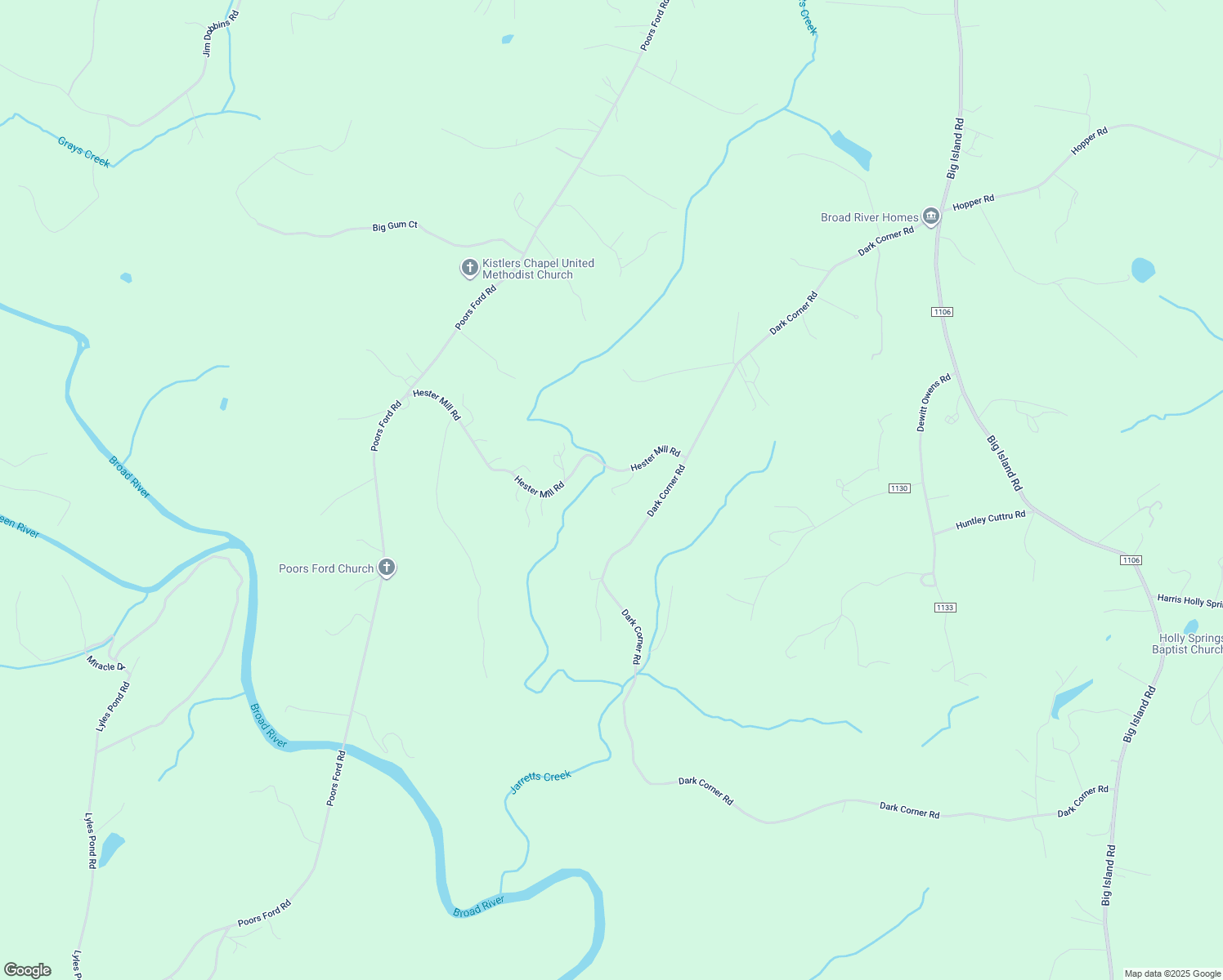 map of restaurants, bars, coffee shops, grocery stores, and more near 189 Hester Mill Road in Rutherfordton