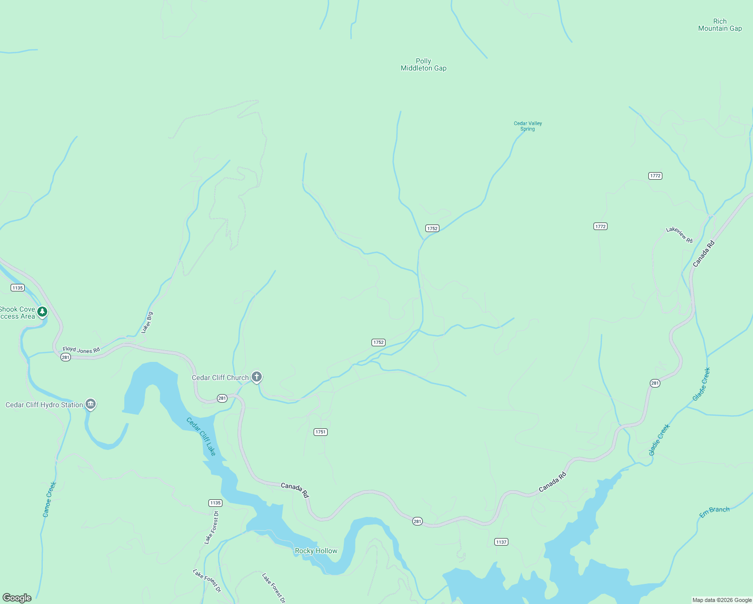 map of restaurants, bars, coffee shops, grocery stores, and more near 393 Platinum Road in Tuckasegee
