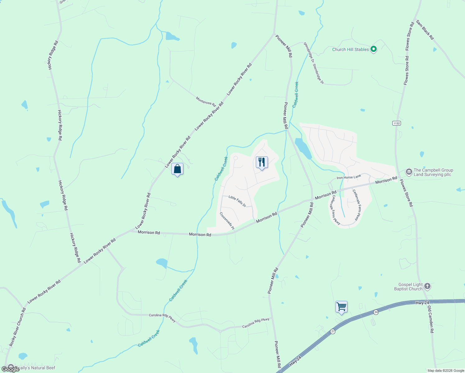 map of restaurants, bars, coffee shops, grocery stores, and more near 1463 Piper Ct in Concord