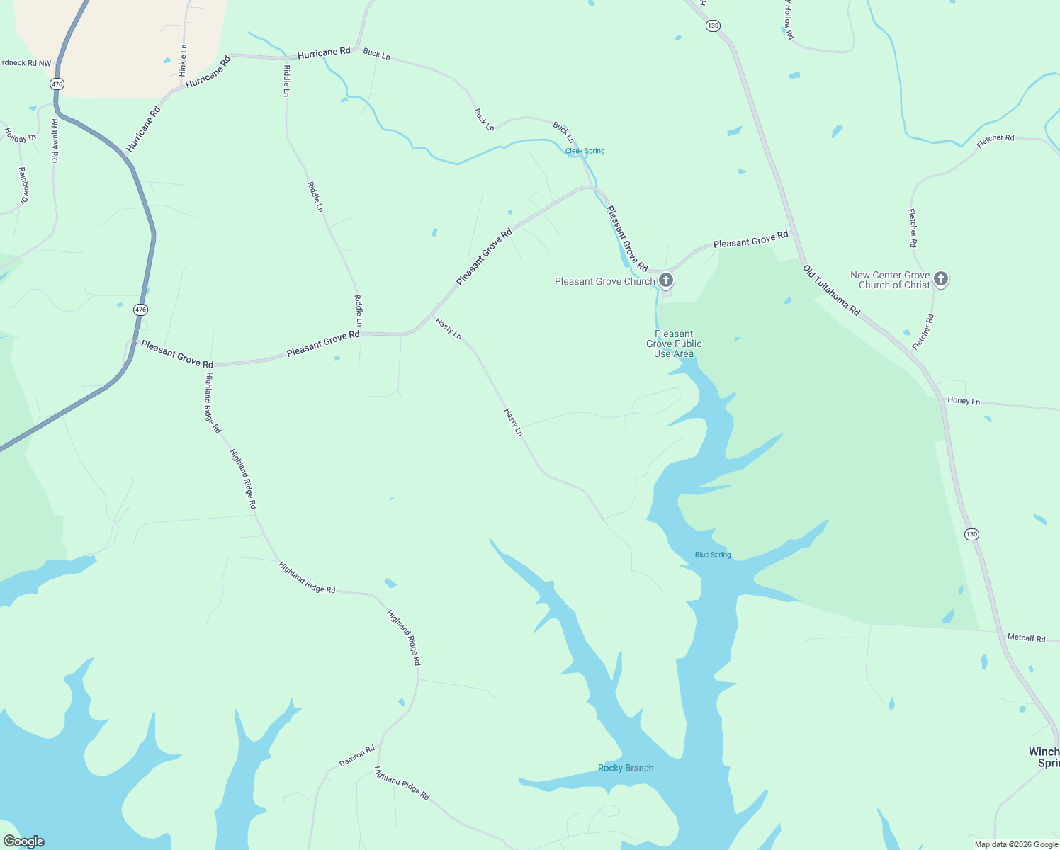 map of restaurants, bars, coffee shops, grocery stores, and more near 939 Hasty Lane in Estill Springs