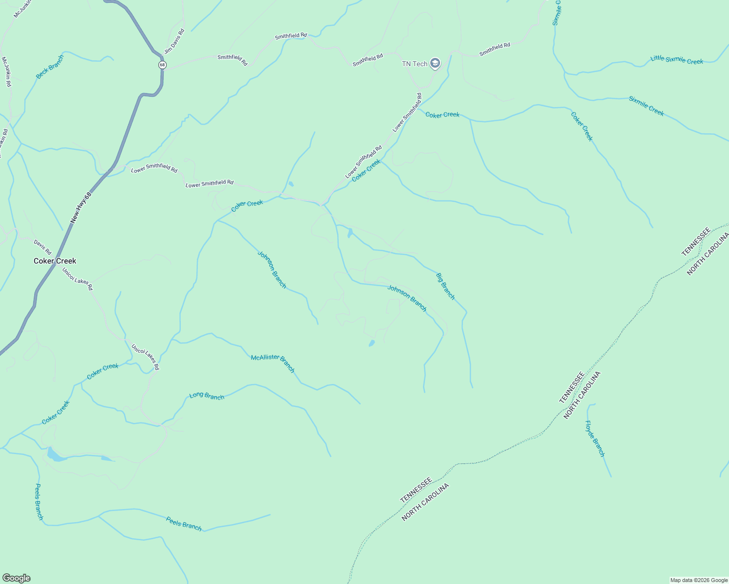 map of restaurants, bars, coffee shops, grocery stores, and more near 227 Old Doc Rogers Road in Tellico Plains