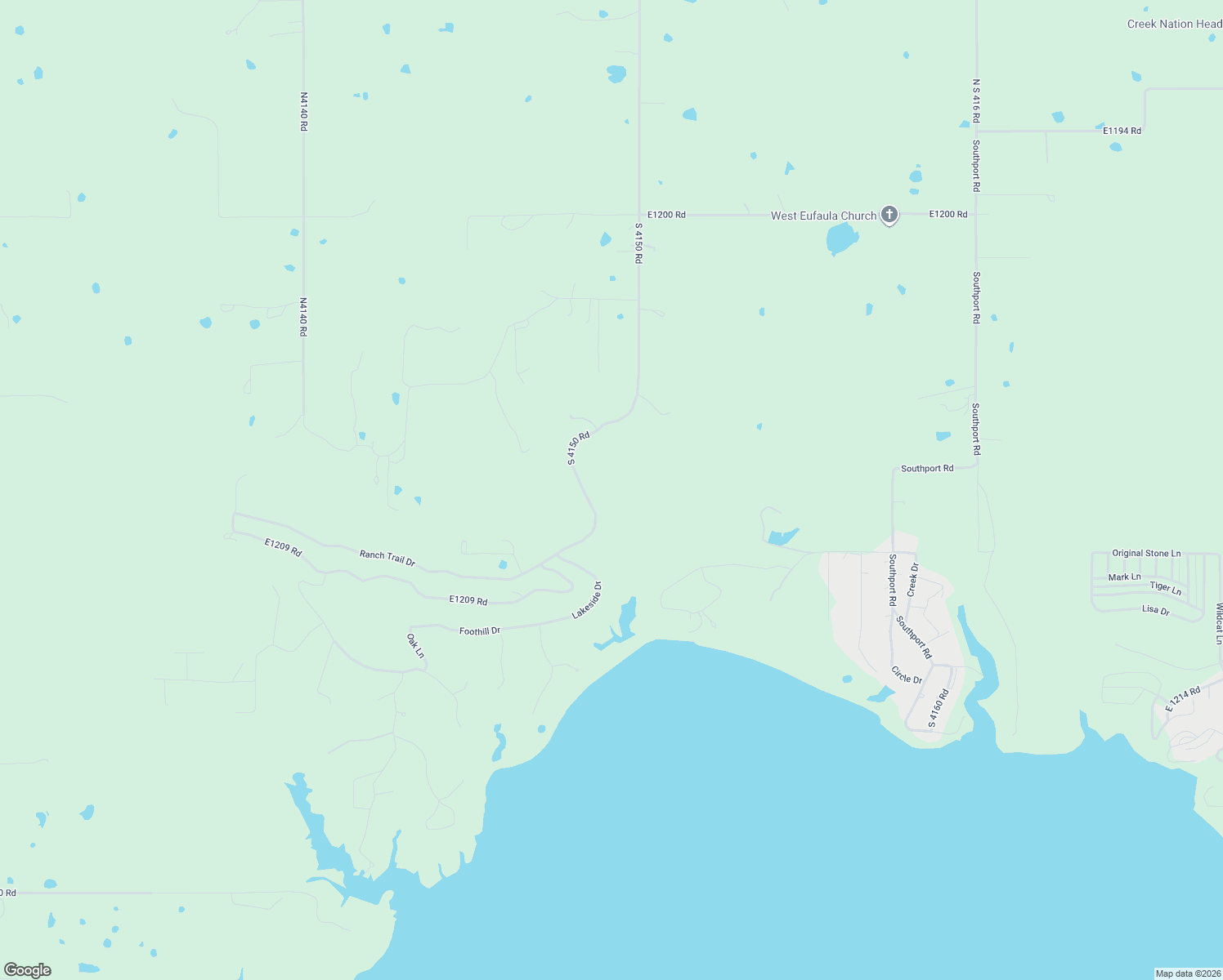 map of restaurants, bars, coffee shops, grocery stores, and more near Valley Drive in Eufaula