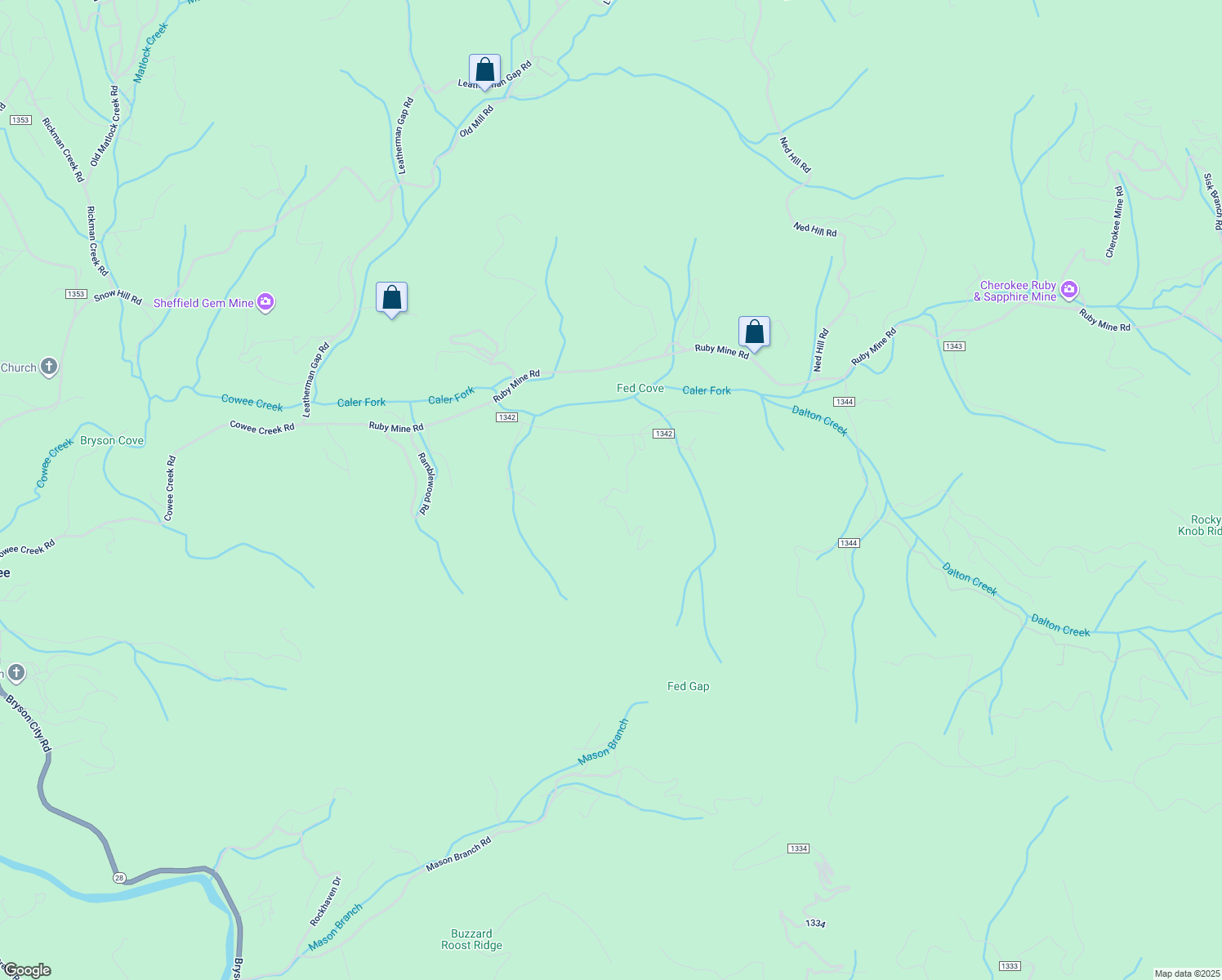 map of restaurants, bars, coffee shops, grocery stores, and more near Allen Road in Macon County