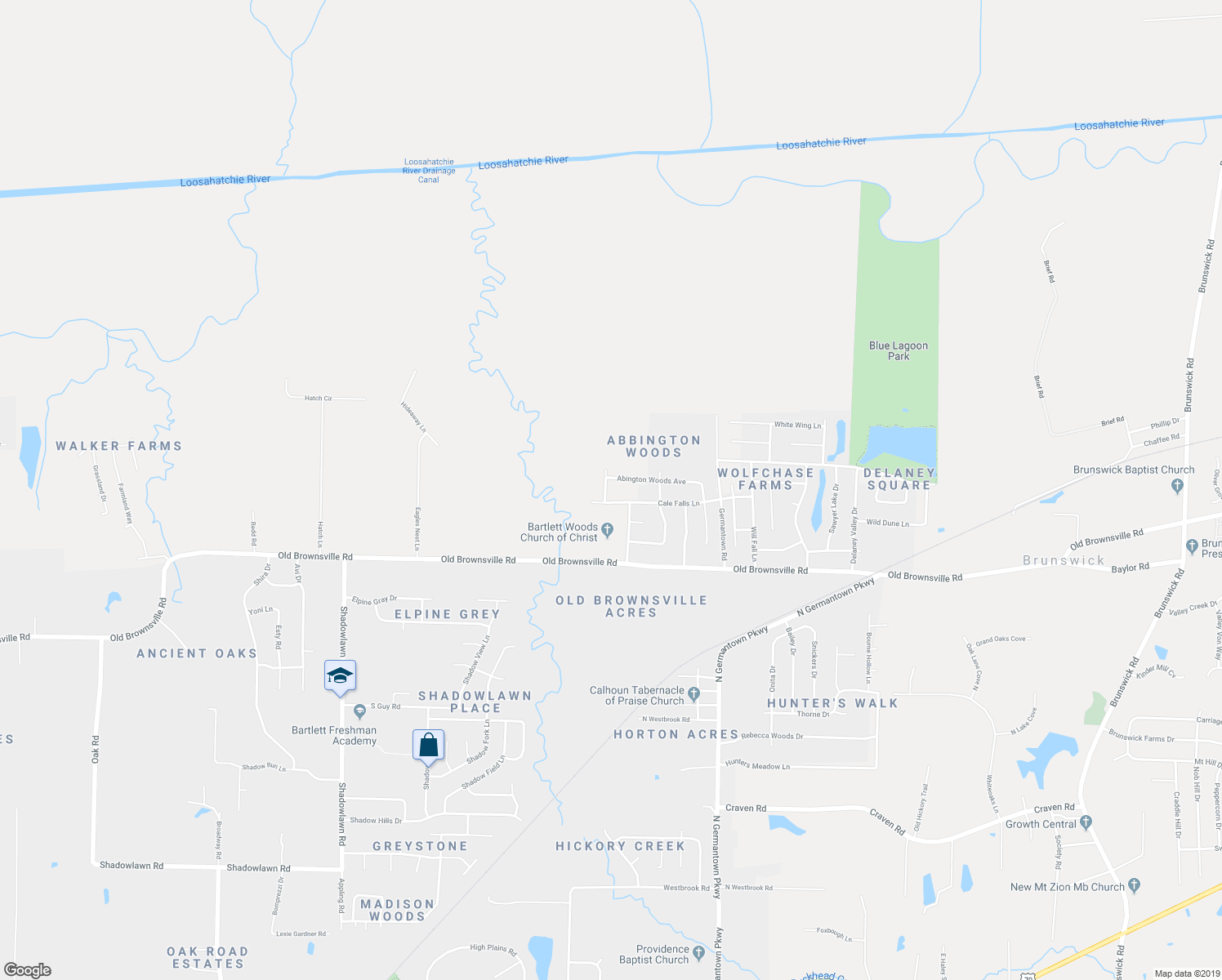 map of restaurants, bars, coffee shops, grocery stores, and more near 5100 Briarwind Street in Arlington