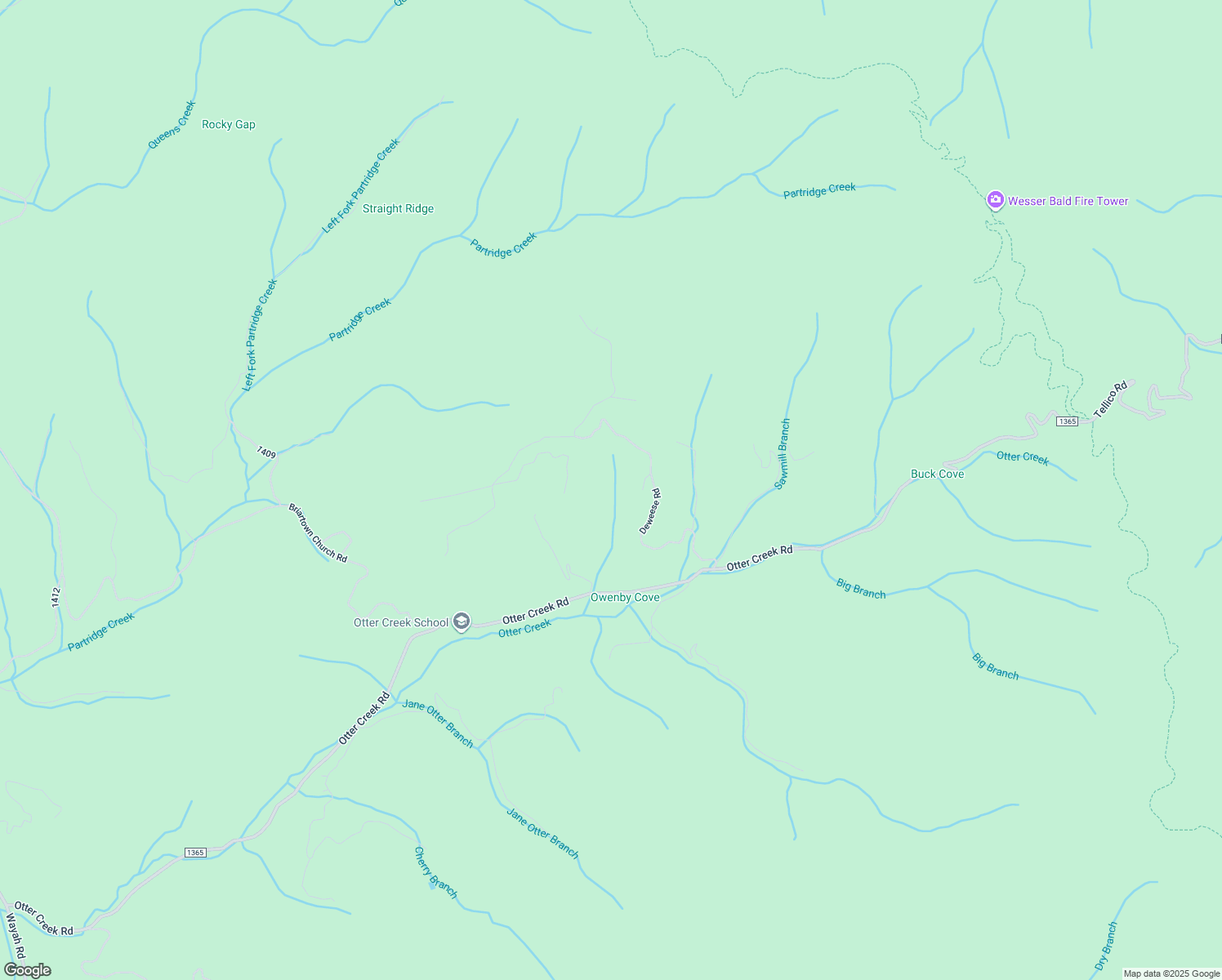map of restaurants, bars, coffee shops, grocery stores, and more near 604 Deweese Road in Topton
