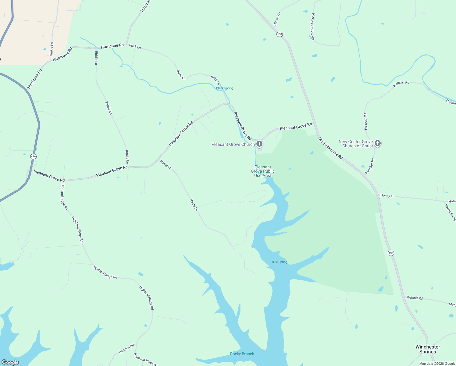 map of restaurants, bars, coffee shops, grocery stores, and more near 556 Panhead Hollow Road in Estill Springs