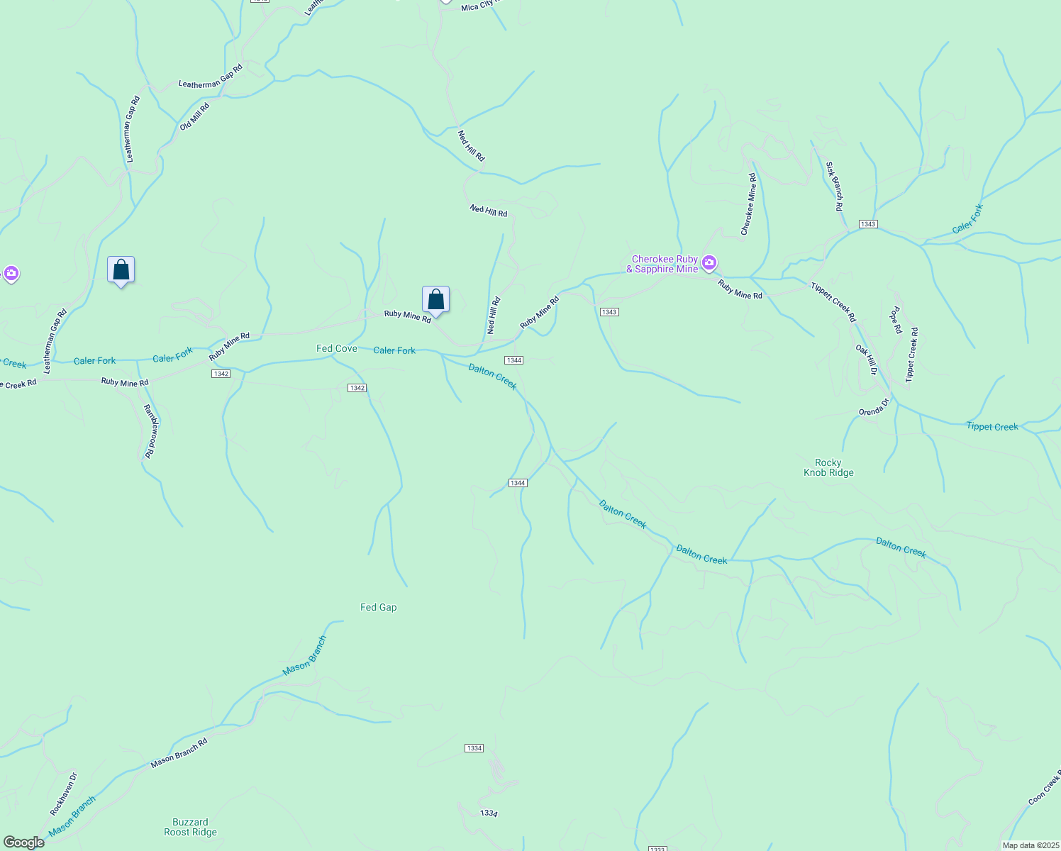 map of restaurants, bars, coffee shops, grocery stores, and more near Dalton Creek Road in Macon County