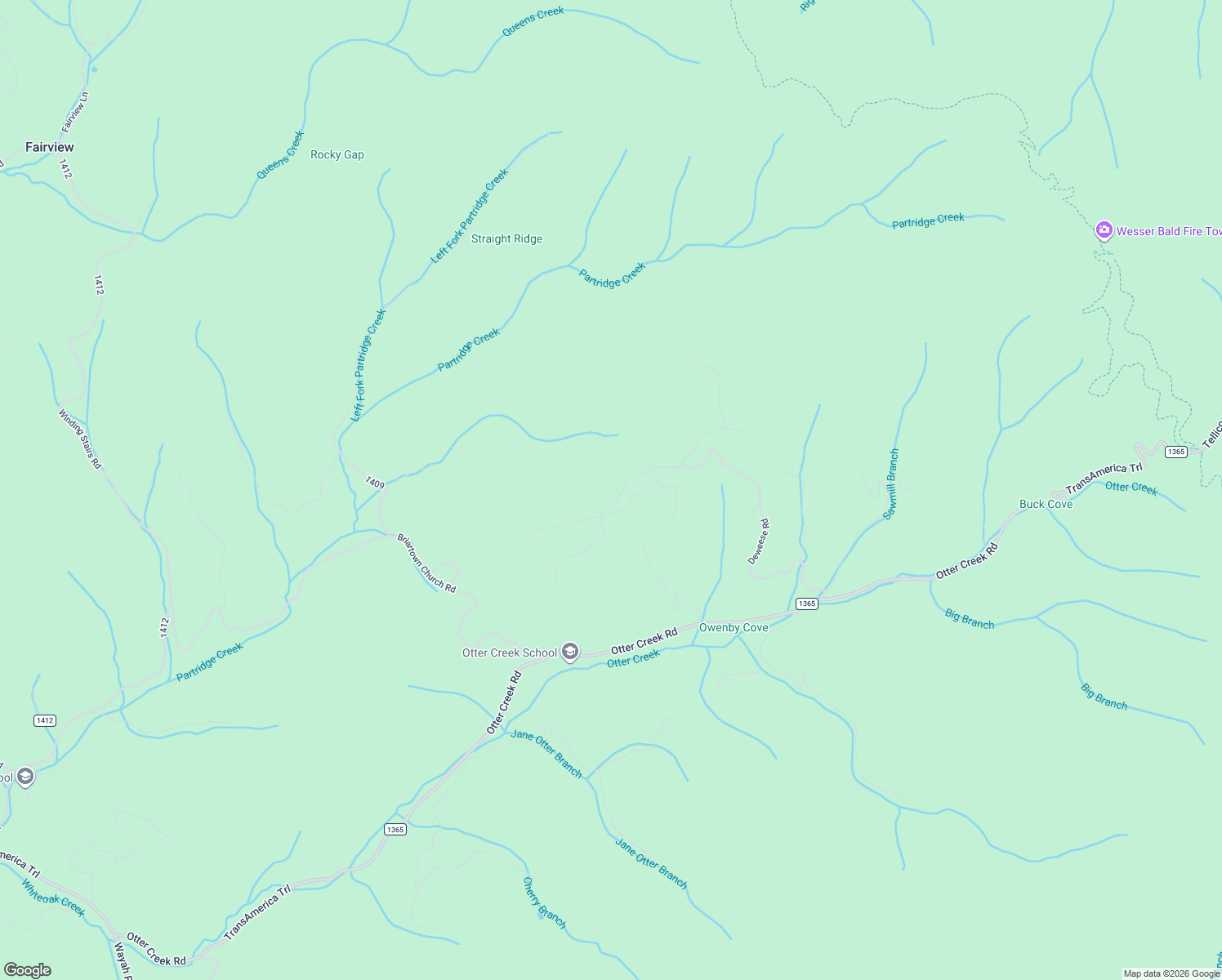 map of restaurants, bars, coffee shops, grocery stores, and more near 236 Windy Ridge Lane in Topton
