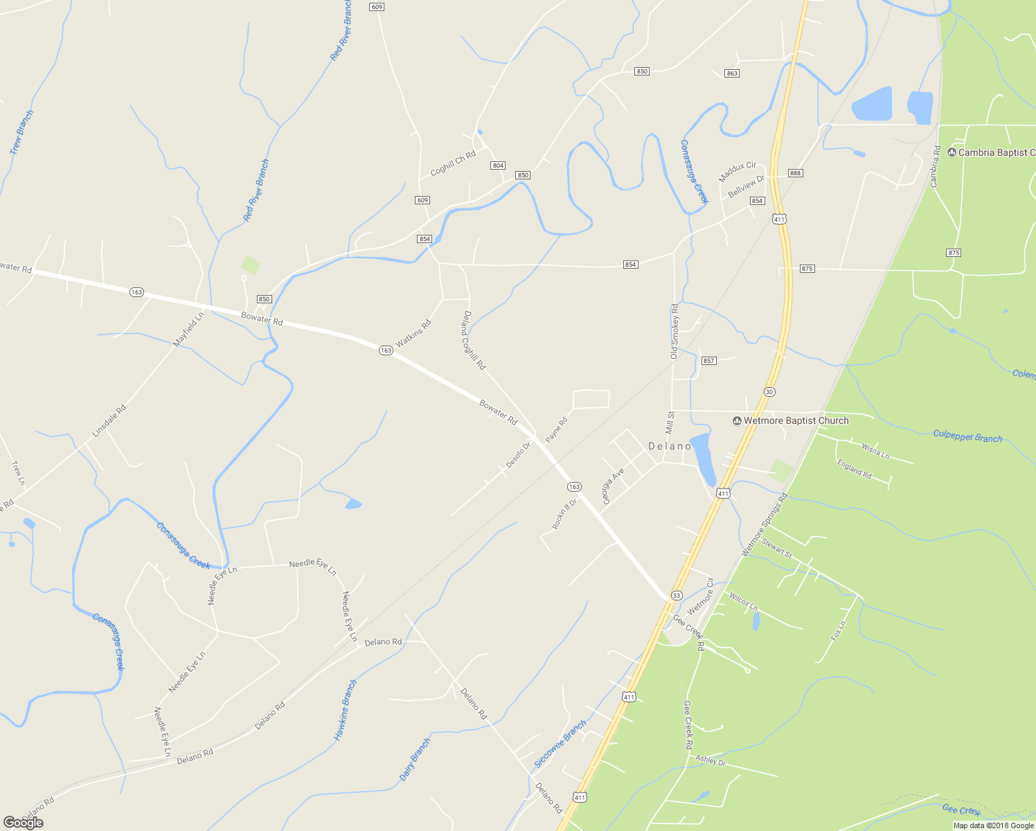 map of restaurants, bars, coffee shops, grocery stores, and more near 145 Strawberry Lane in Delano