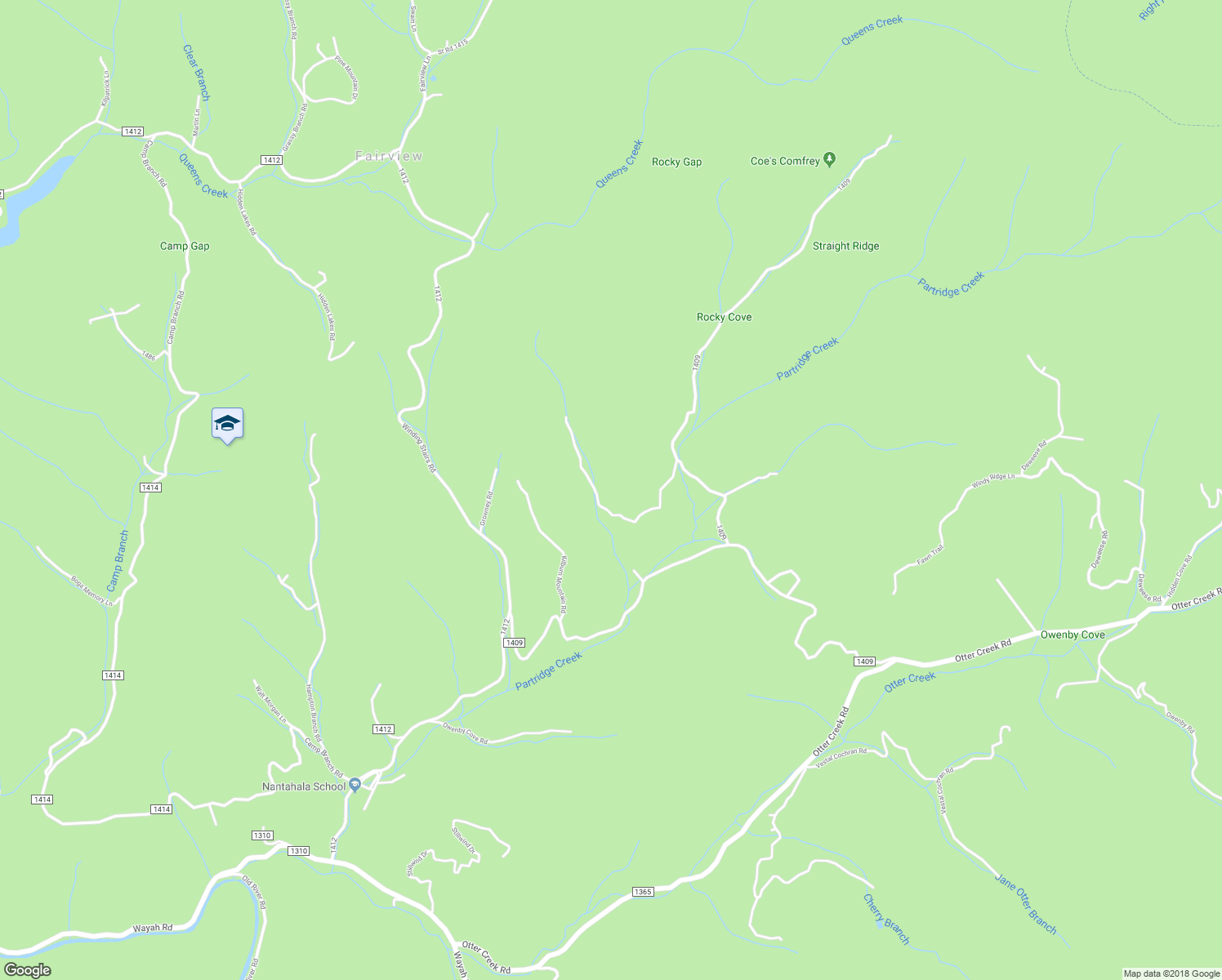 map of restaurants, bars, coffee shops, grocery stores, and more near 441 Shields Creek Road in Topton
