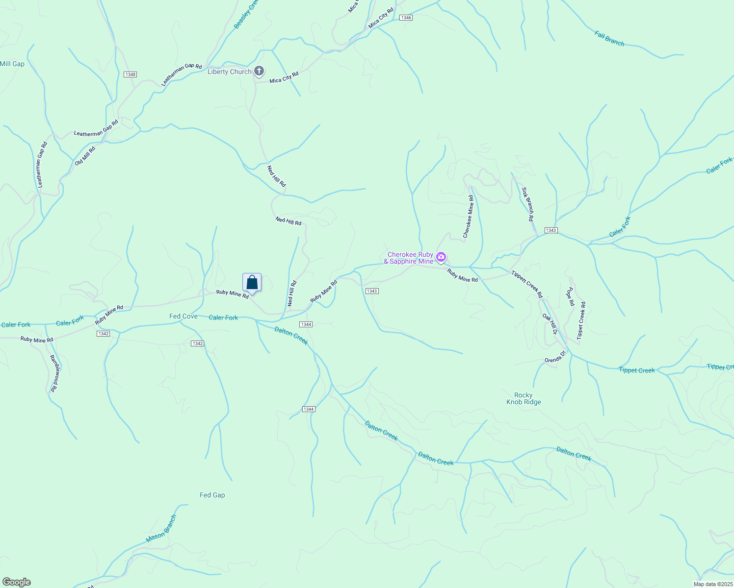 map of restaurants, bars, coffee shops, grocery stores, and more near 2157 Ruby Mine Road in Franklin