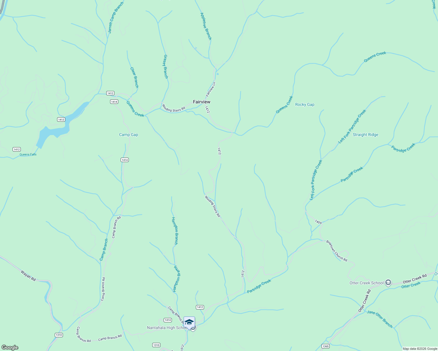 map of restaurants, bars, coffee shops, grocery stores, and more near 1740 Winding Stairs Road in Topton