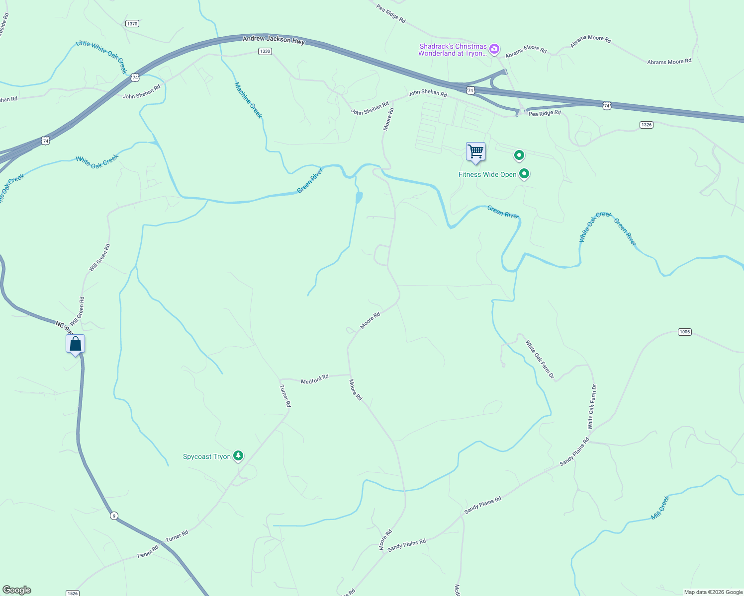 map of restaurants, bars, coffee shops, grocery stores, and more near in Mill Spring