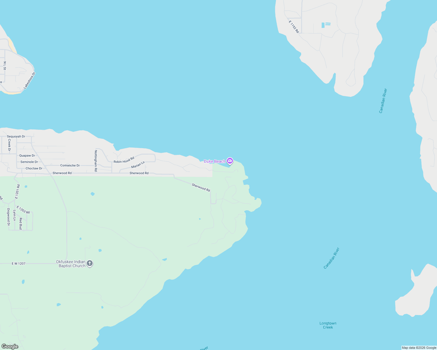 map of restaurants, bars, coffee shops, grocery stores, and more near 1807 Rose Lane in Eufaula