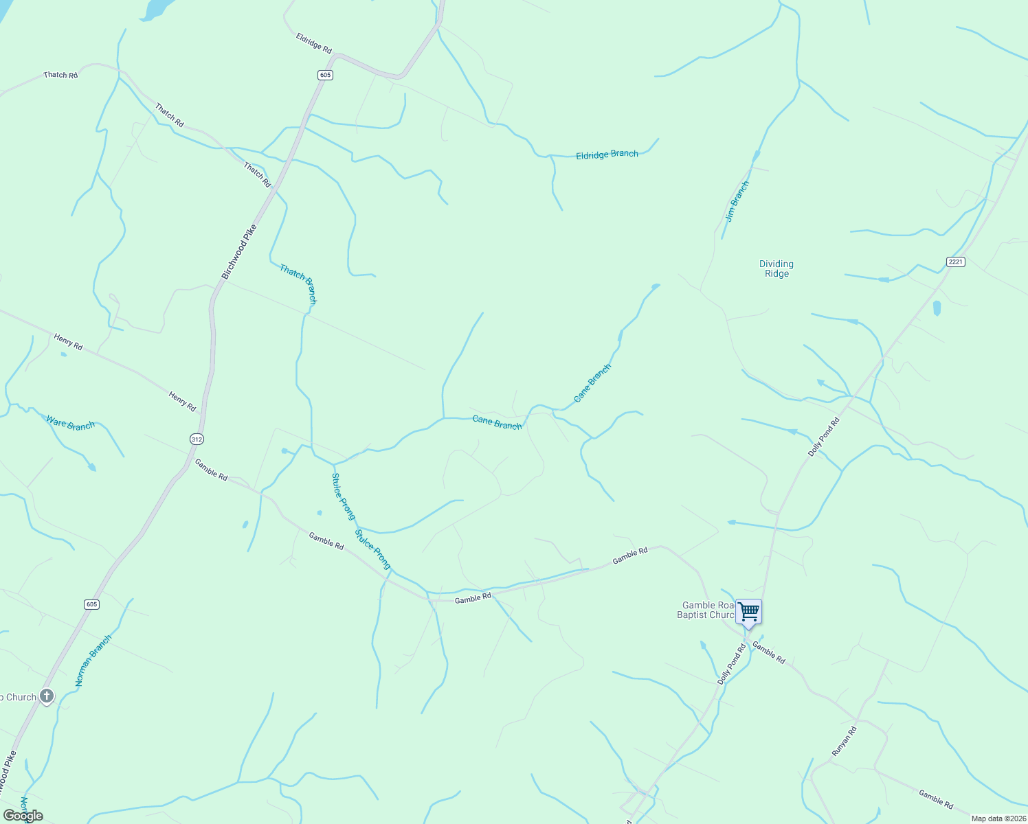map of restaurants, bars, coffee shops, grocery stores, and more near 7030 Gamble Road in Birchwood