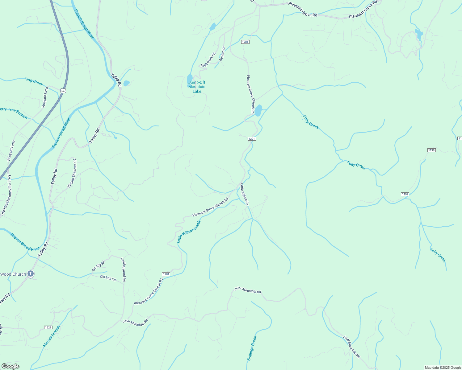 map of restaurants, bars, coffee shops, grocery stores, and more near 1716 Pleasant Grove Church Road in Hendersonville