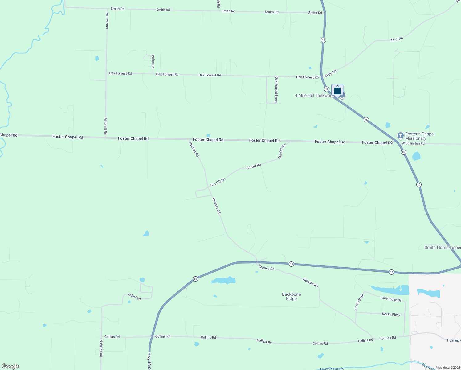 map of restaurants, bars, coffee shops, grocery stores, and more near 164 Cut-Off Road in Searcy