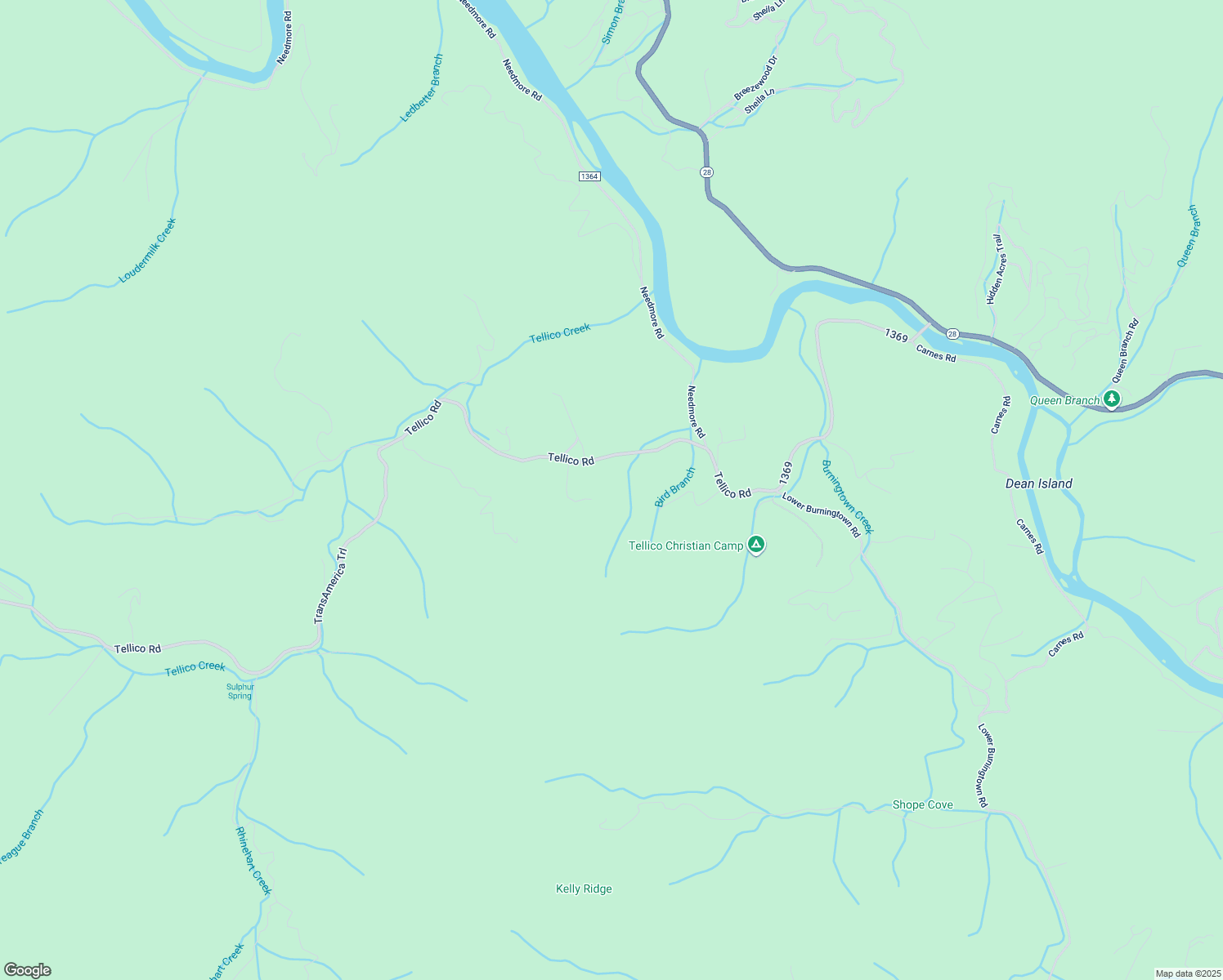 map of restaurants, bars, coffee shops, grocery stores, and more near 1408 Tellico Road in Franklin