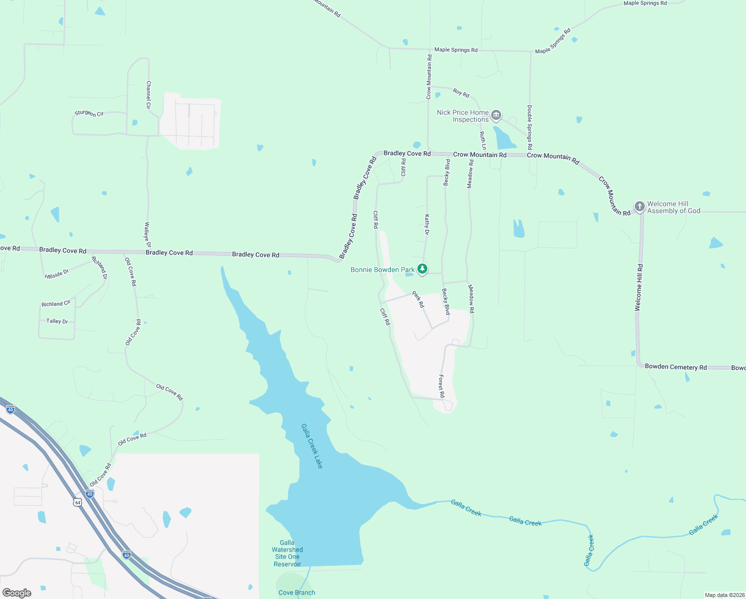 map of restaurants, bars, coffee shops, grocery stores, and more near 816 Cliff Road in Russellville